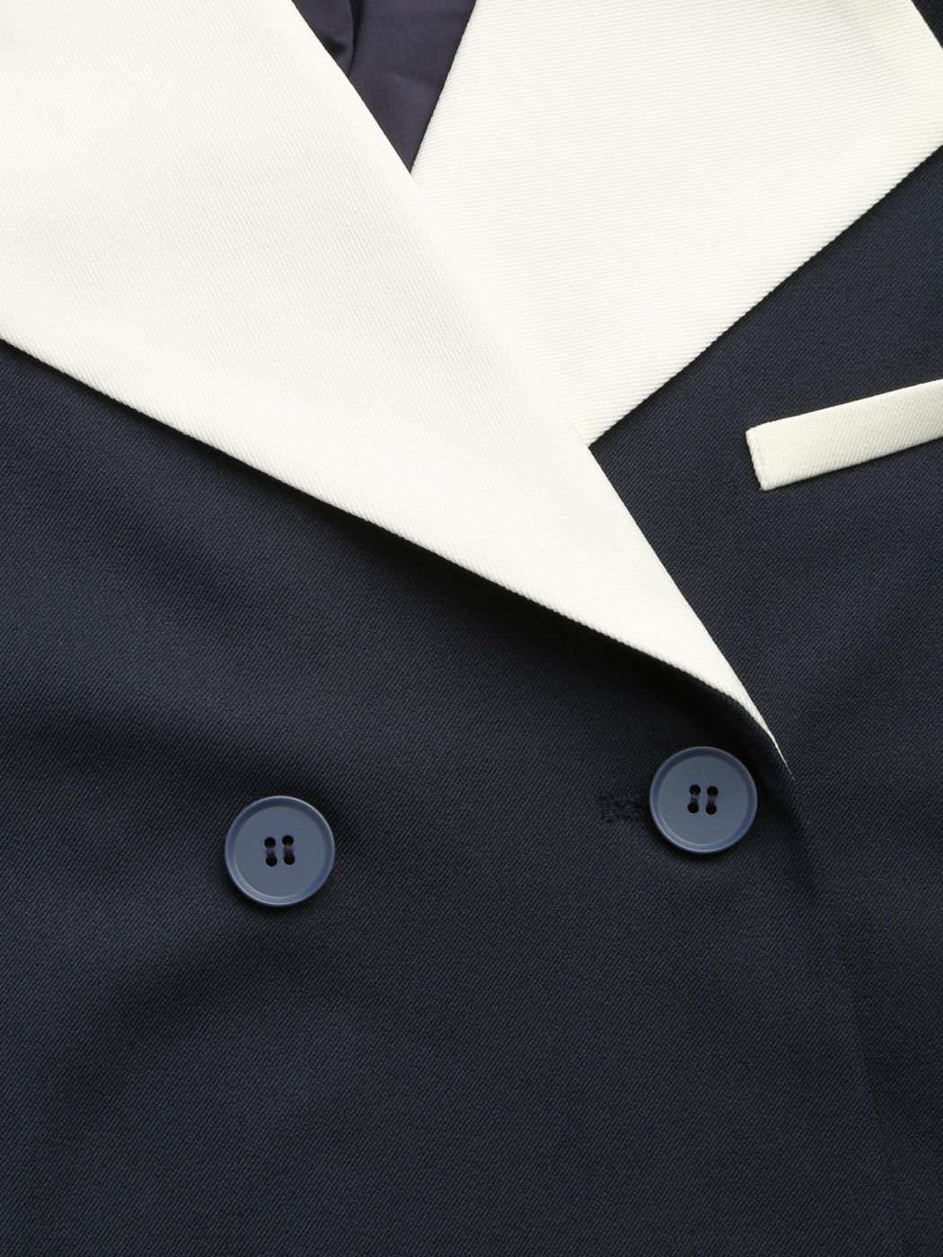  Gewebter Kragen Solid Doppelreihiger Blazer