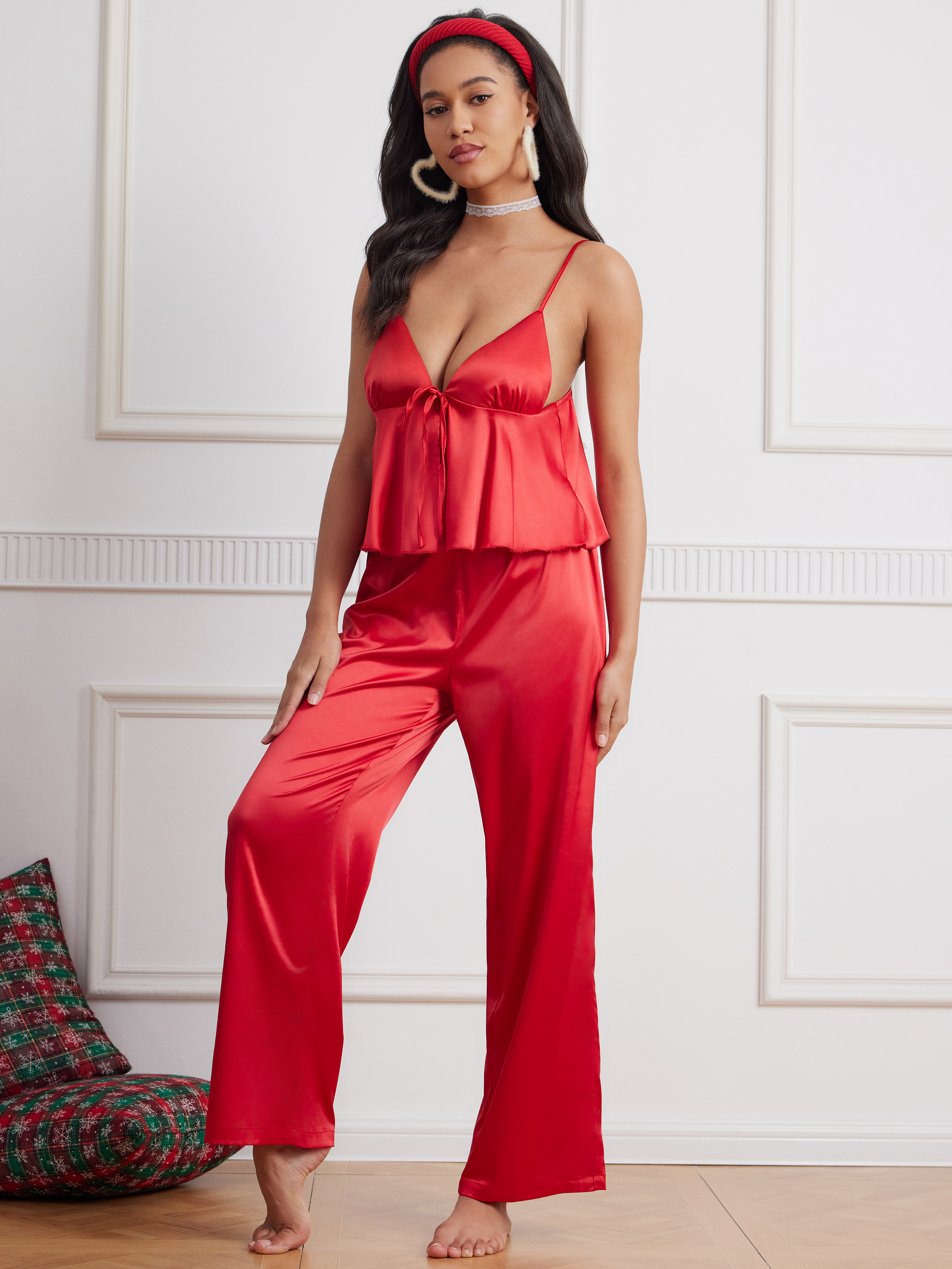 V neck pajama online top