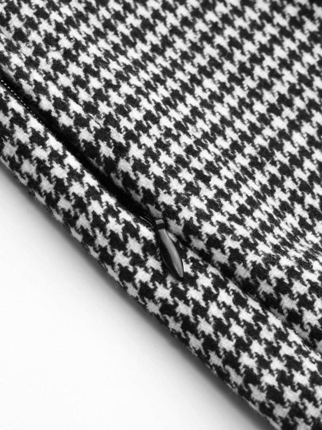  Tweed Hohe Taille Hahnentritt Weite Bein Hosen