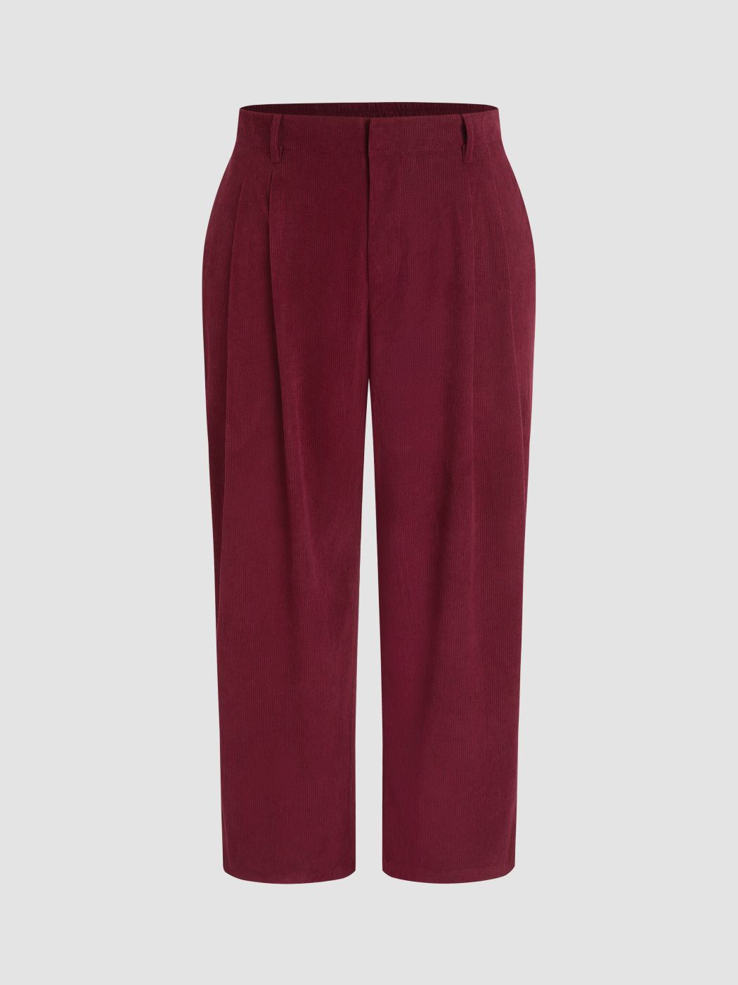  Kordel Mittlere Taille Solide Verjüngte Hosen Kurve & Plus