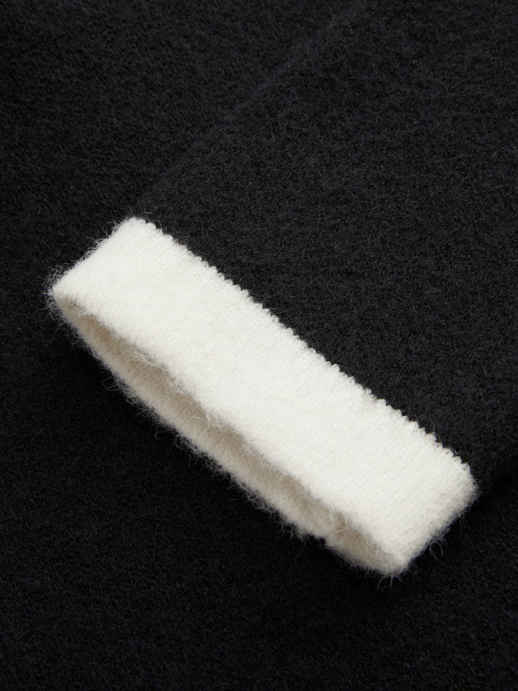  Rundhals Kontrastierende Bindung Strickjacke