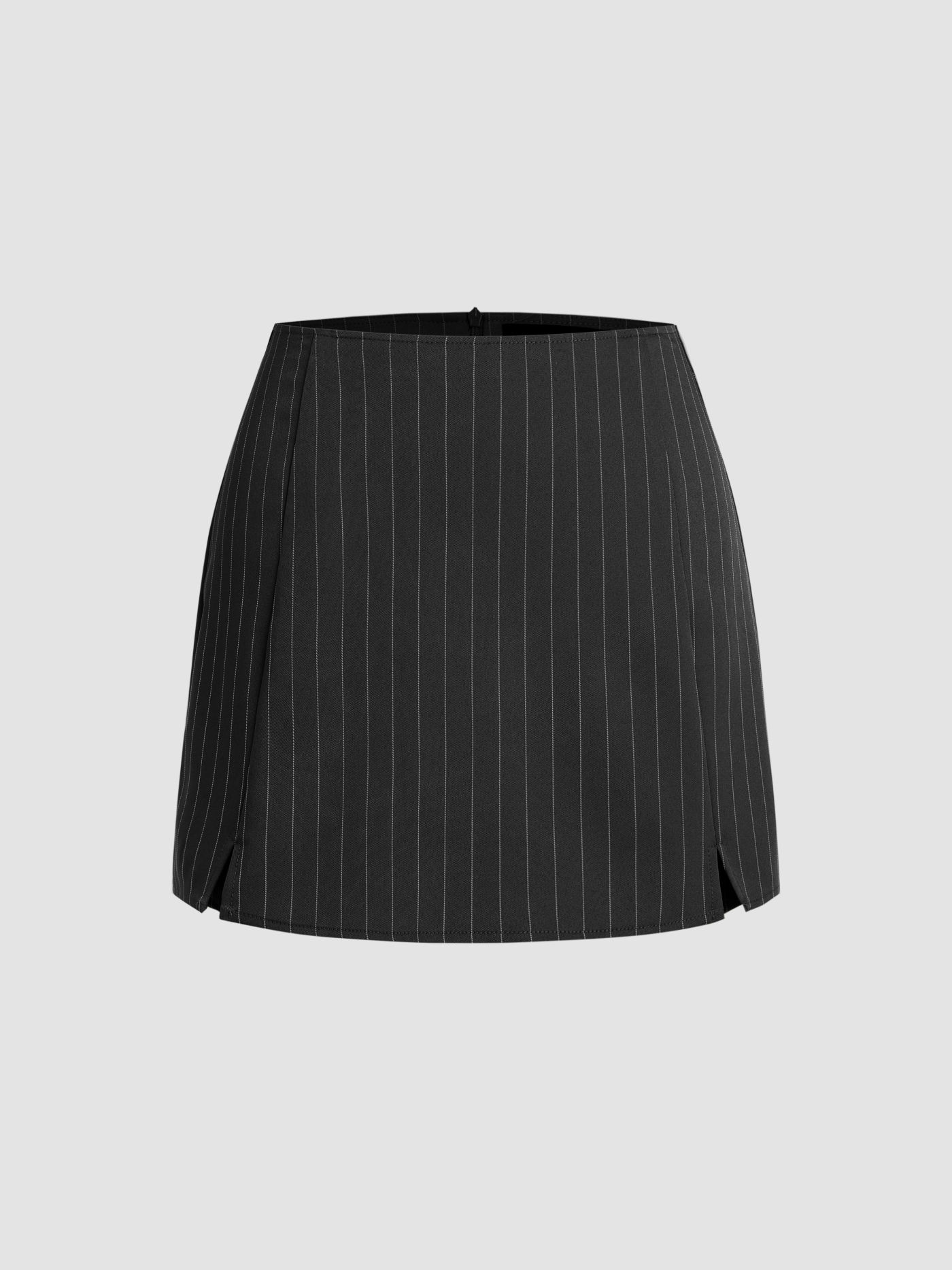 Pantaloncini a vita media con cerniera a righe