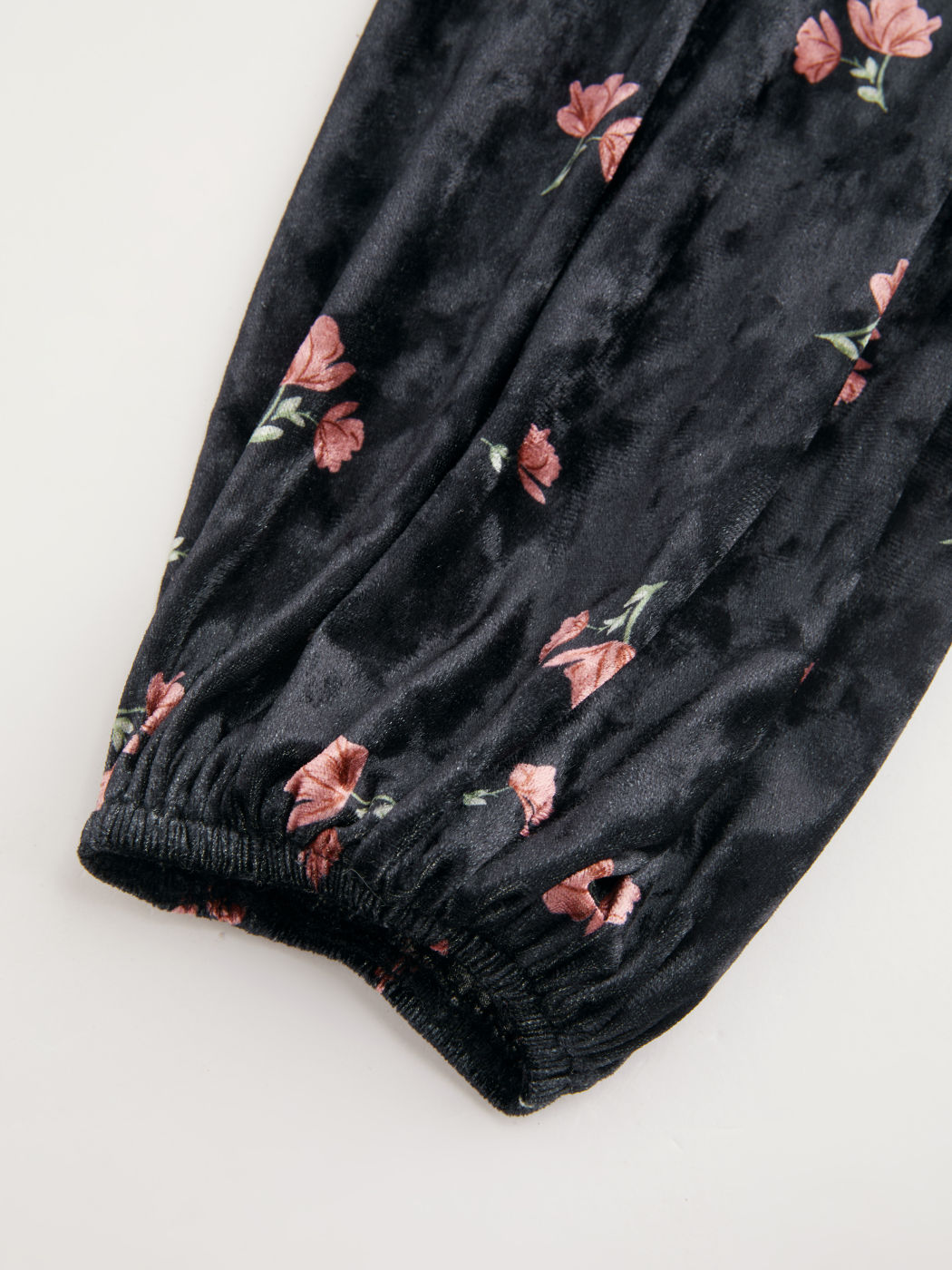  Samt Sweetheart Floral Spitze Langarm Bluse Kurve & Plus