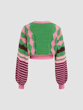 Scollo rotondo Posizione Maglia a strisce