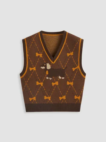 Welpen Argyle Strickweste