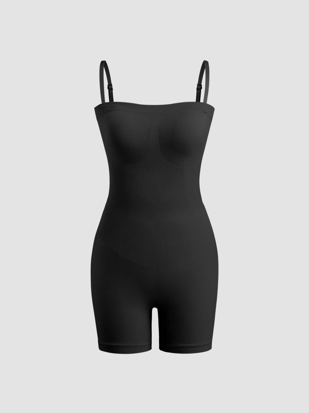 Romper a collo quadrato solido Shapewear