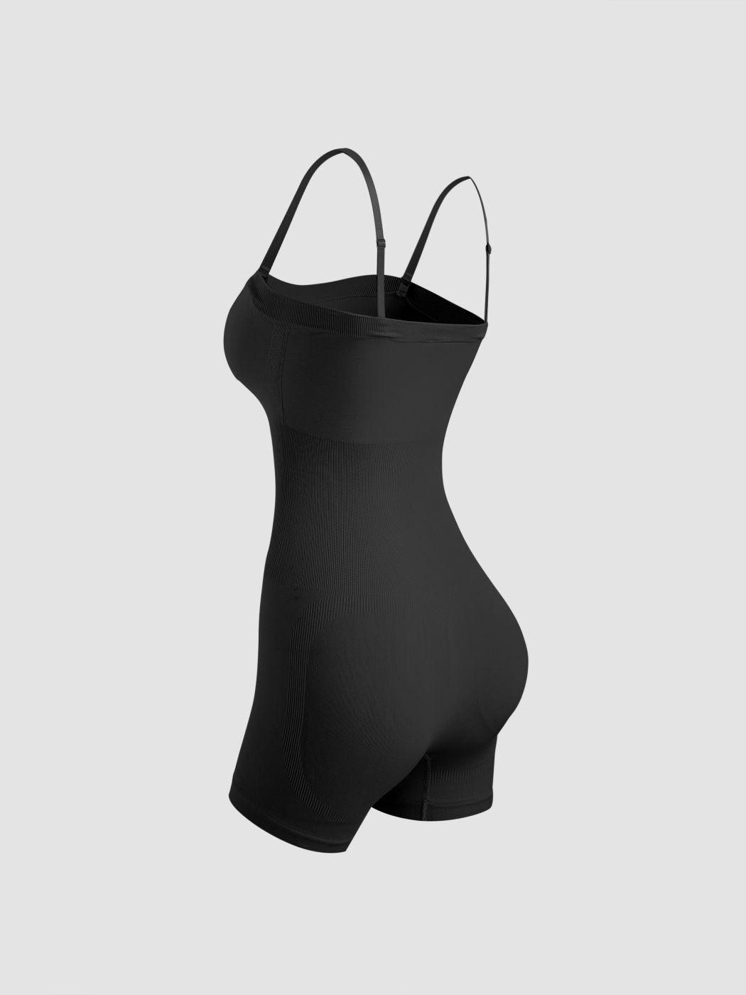 Romper a collo quadrato solido Shapewear