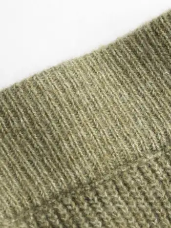 Wool-blend Knitted Mid Waist Wide Leg Trousers