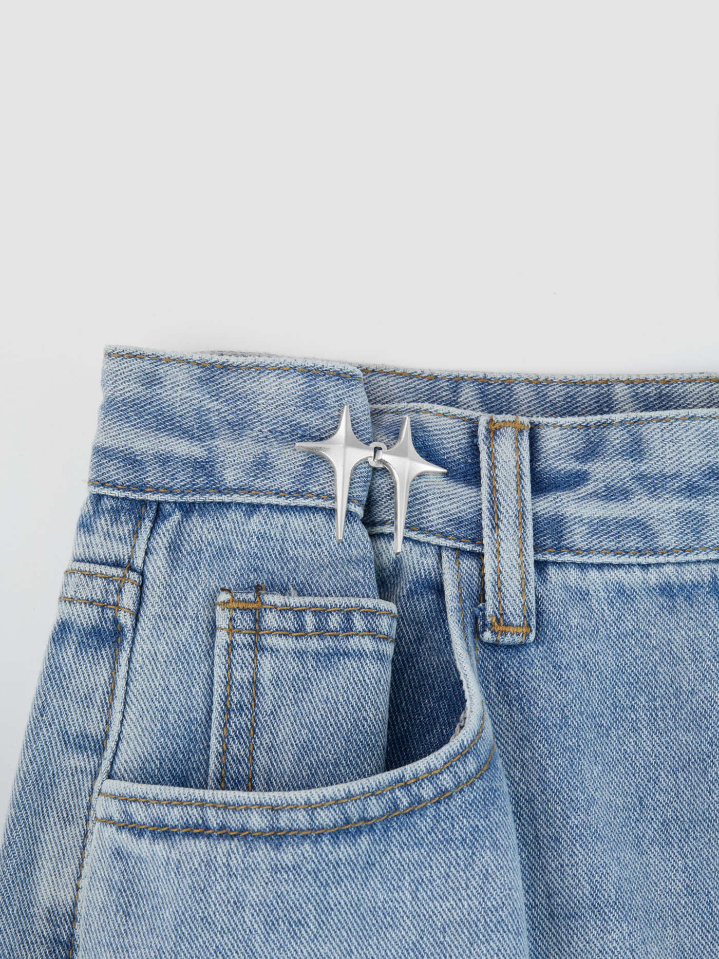 2 Packs Star Button Pins For Jeans