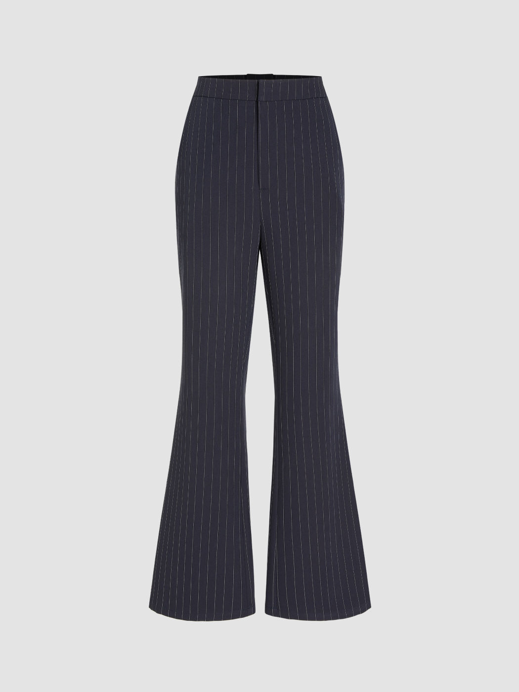 Middle Waist Stripe Flared Trousers