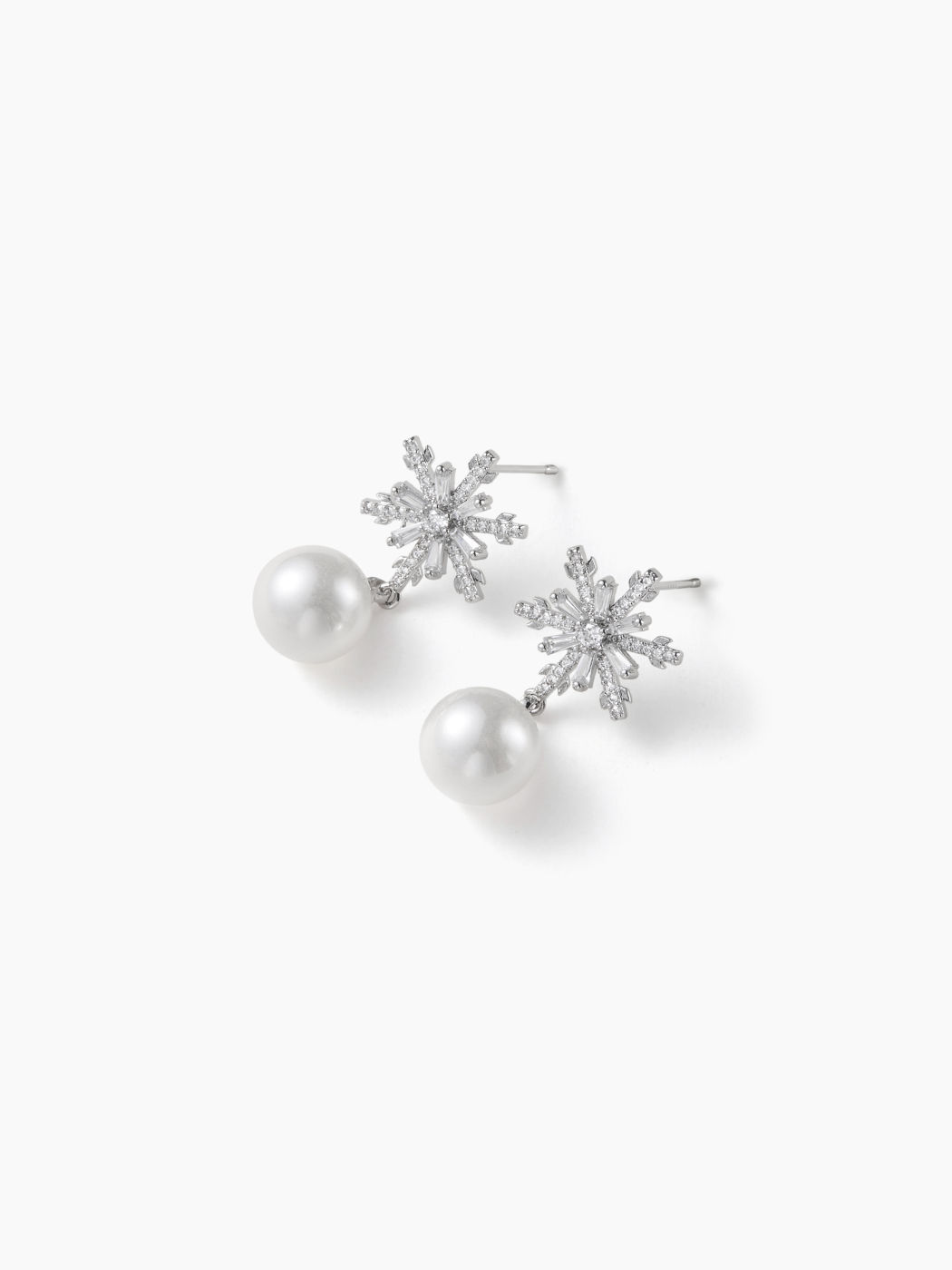 Snowflake Pattern Drop Earrings 