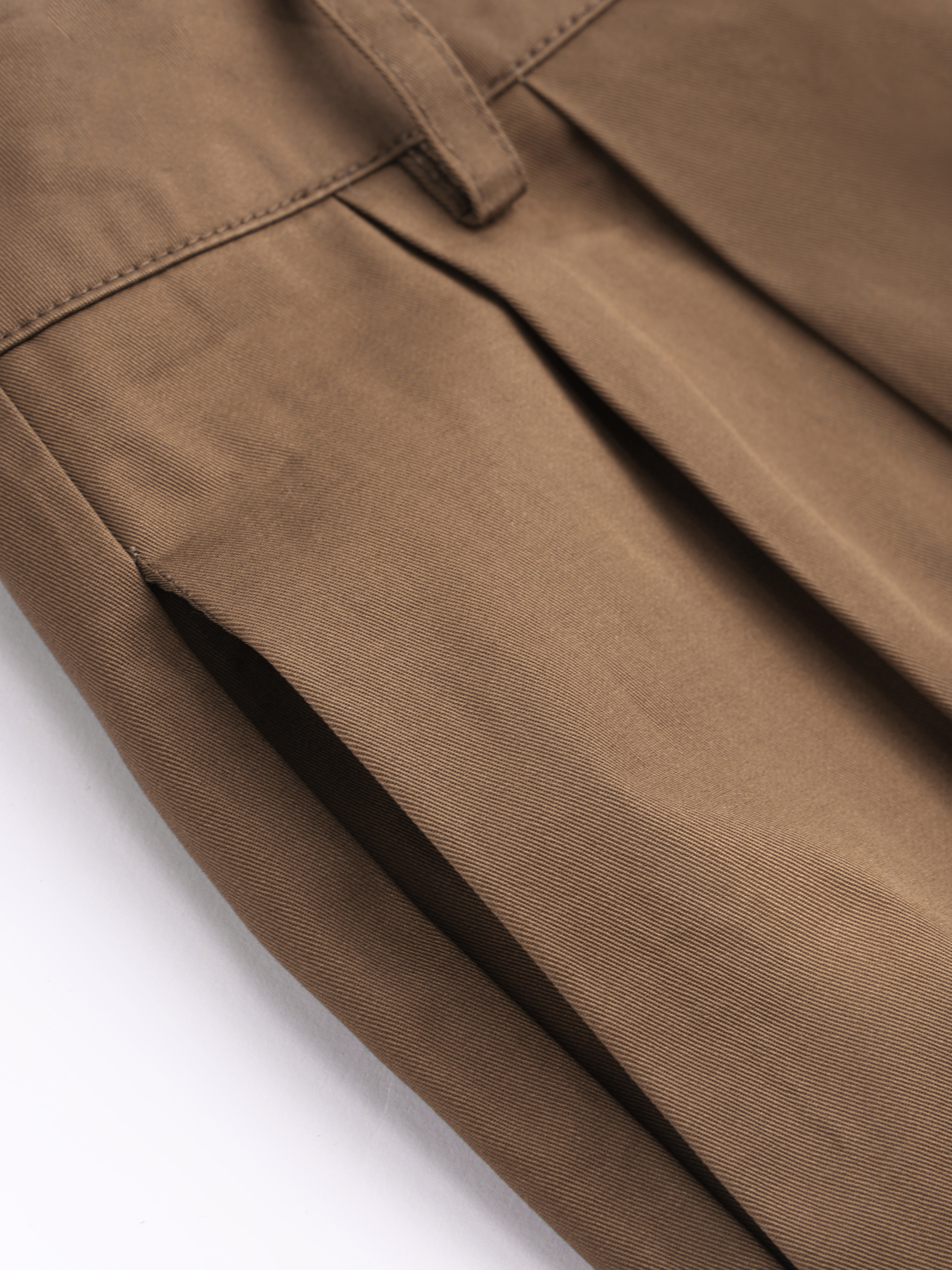  Mittlere Taille Solid Plissierte Weite Hosen