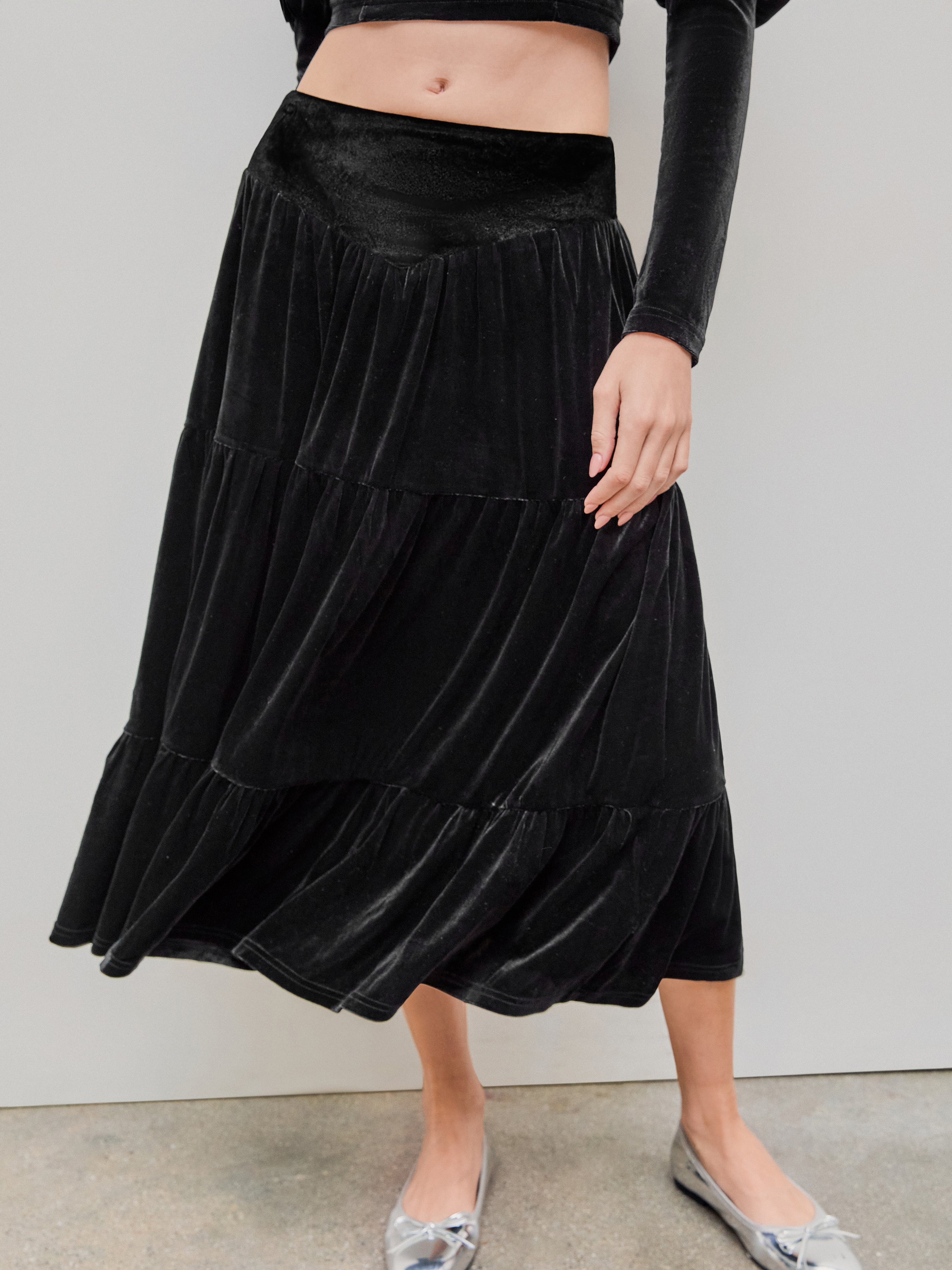 ENOF（イナフ）の「velvet long skirt（スカート）」 - WEAR