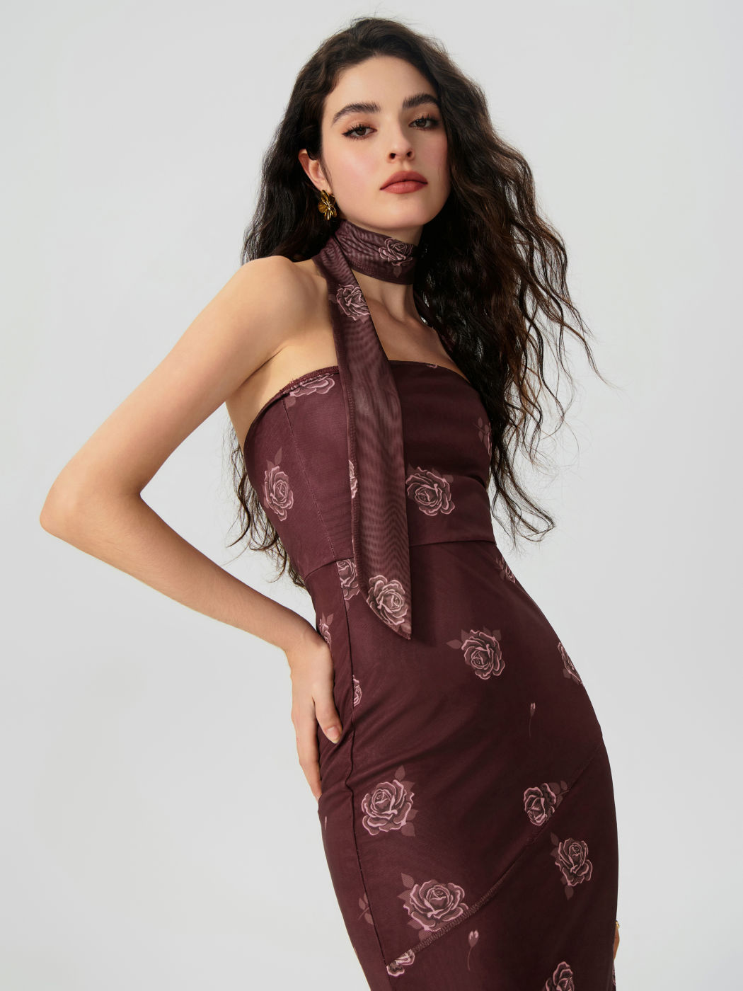 Together For(Never) Meerjungfrau-Maxikleid mit Blumenmuster