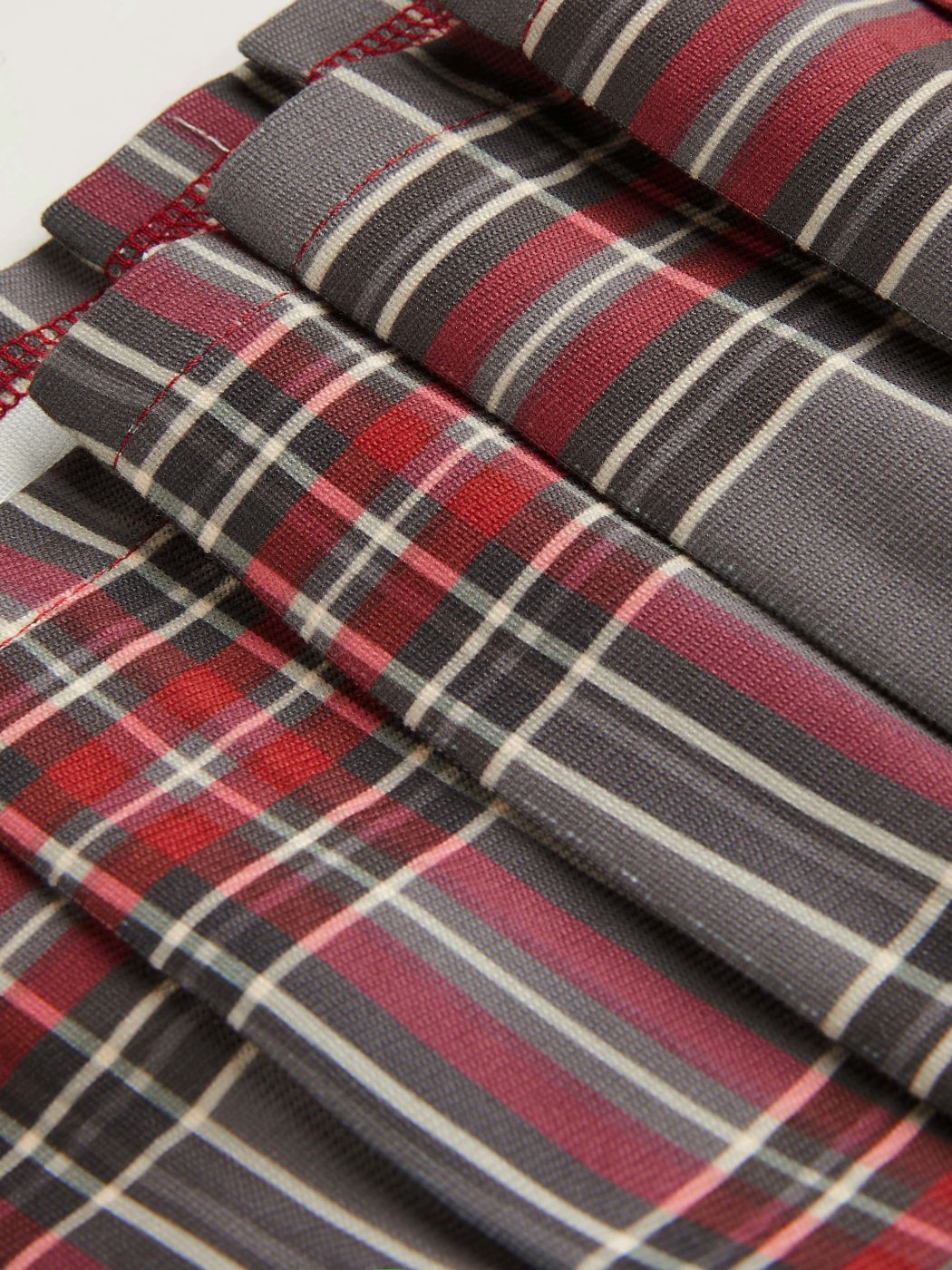 Middle Waist Plaid Bowknot Pleated Mini Skirt
