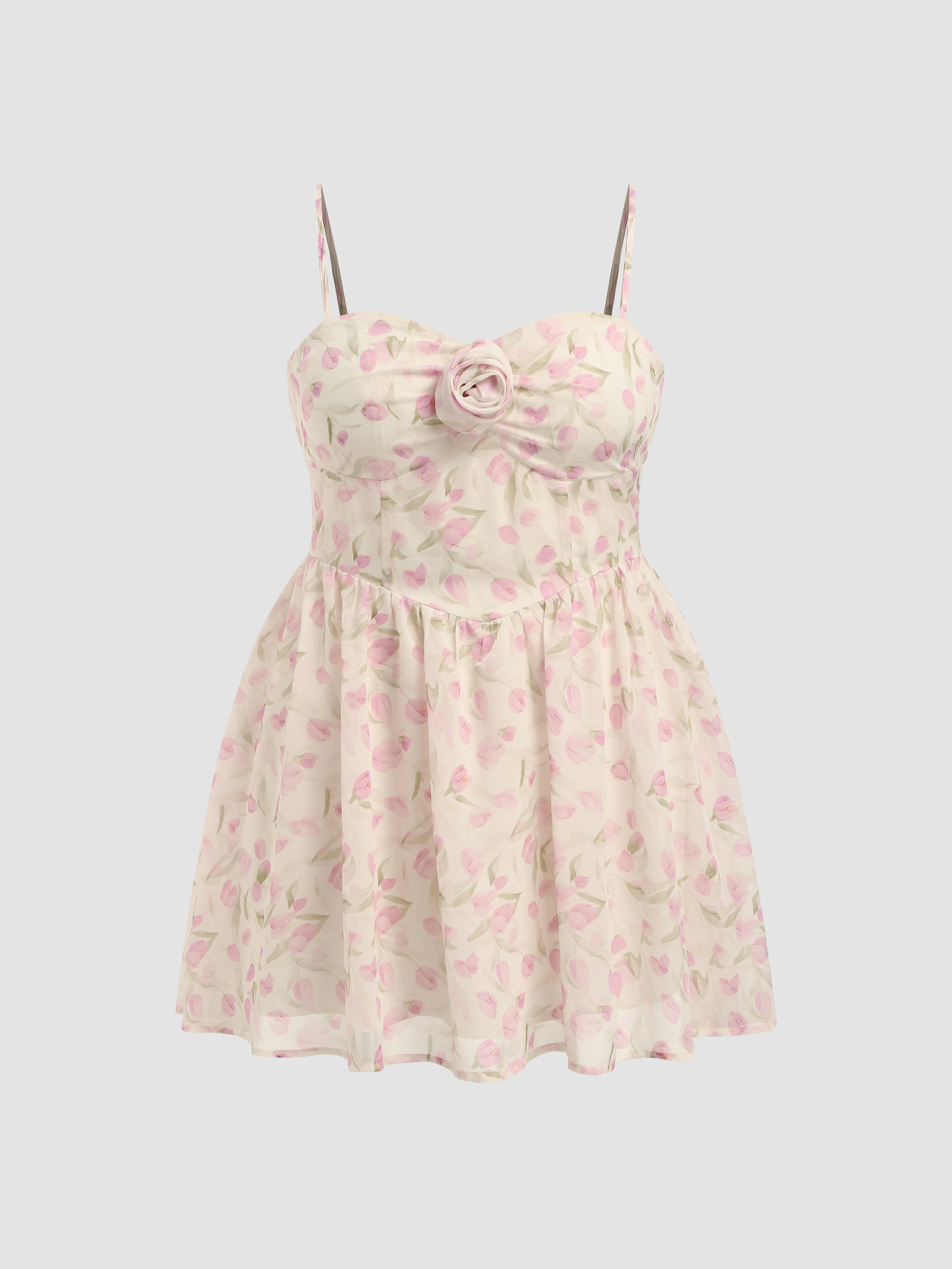 Rosette Bust Mini Dress