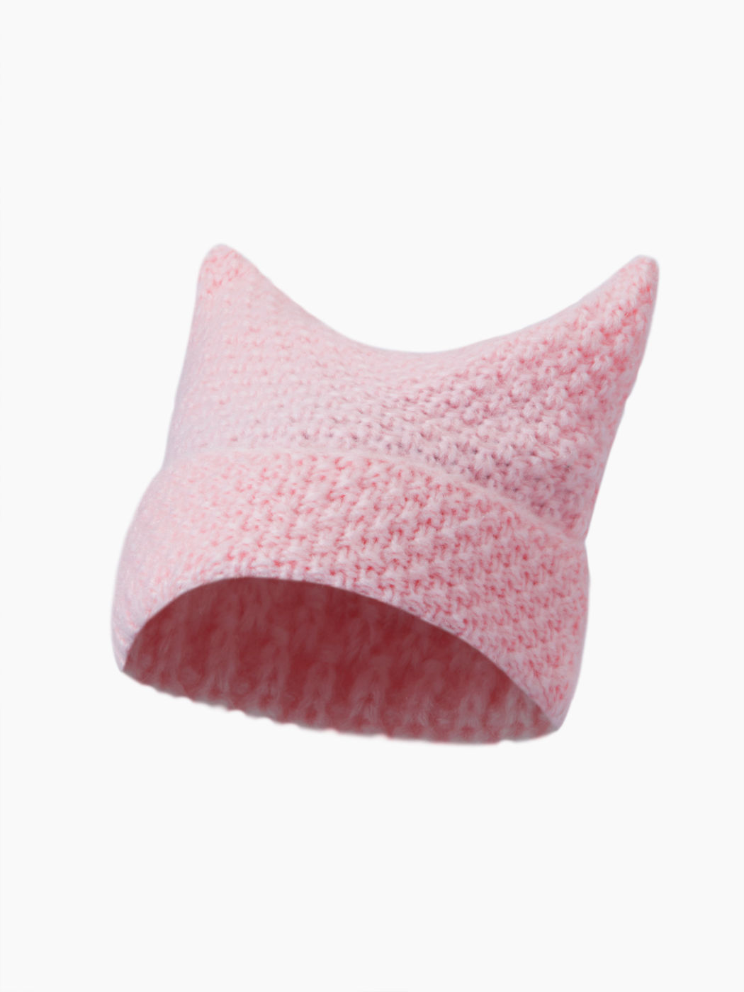 Solid Cat Ear Decor Beanie Hat