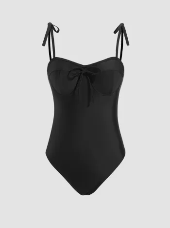 Blumiges Meeres-Underwire-Einteiler Badeanzug