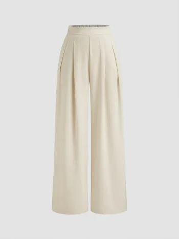 Zugpants mit Plissee