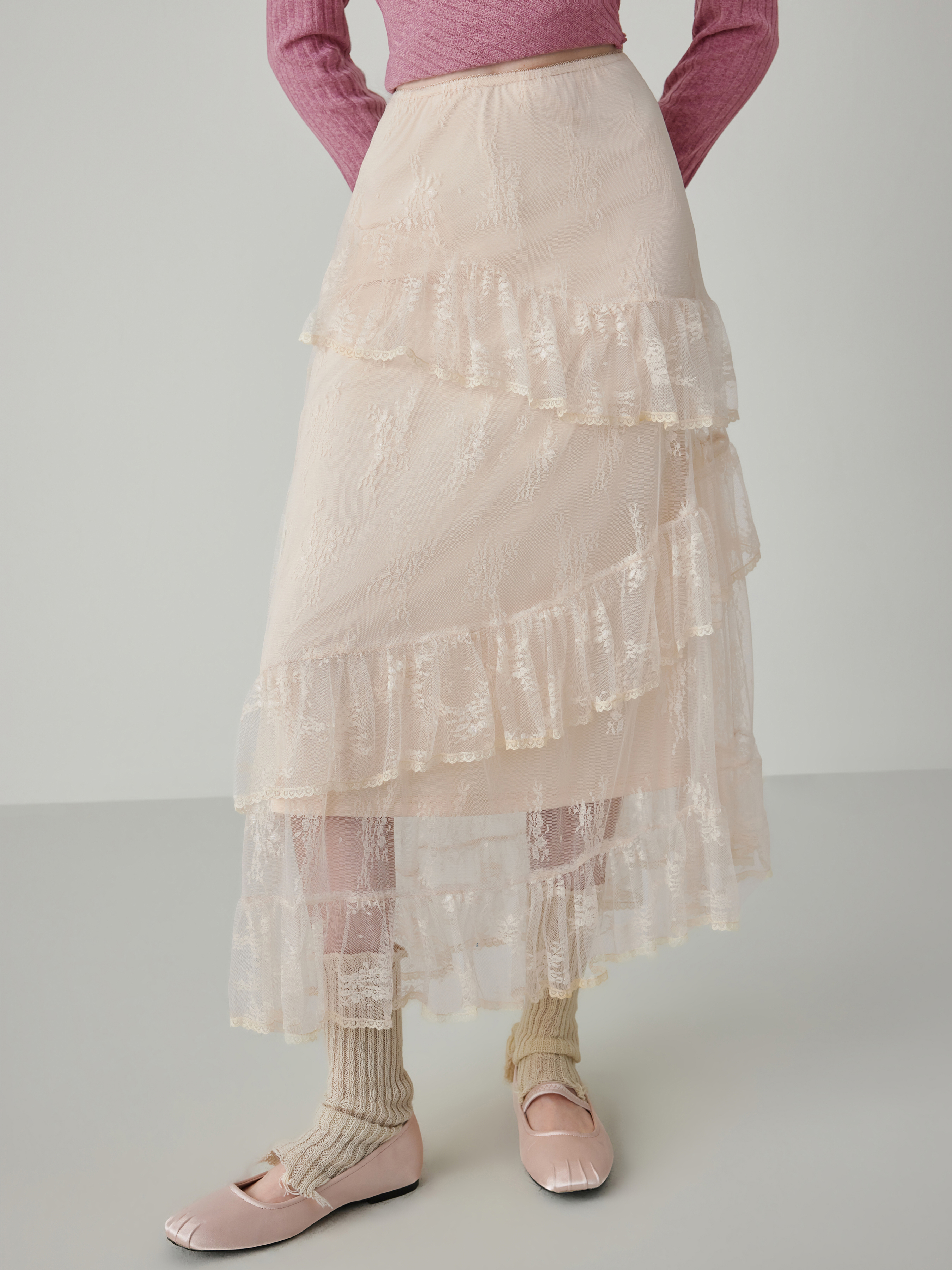 Solid Ruffle Hem Asymmetrical Skirt | Flowing skirt outfit, Asymmetrical  skirt, Assymetrical skirt