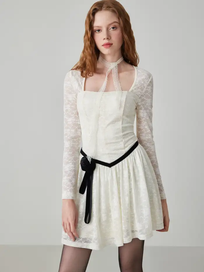 lace white graduation dress Hellymoon Women Tulle A Line with Appliques High-Low Ruffled Sleeveless Bridal Shower Dress line silhouette White Dress White Graduation Dresses
