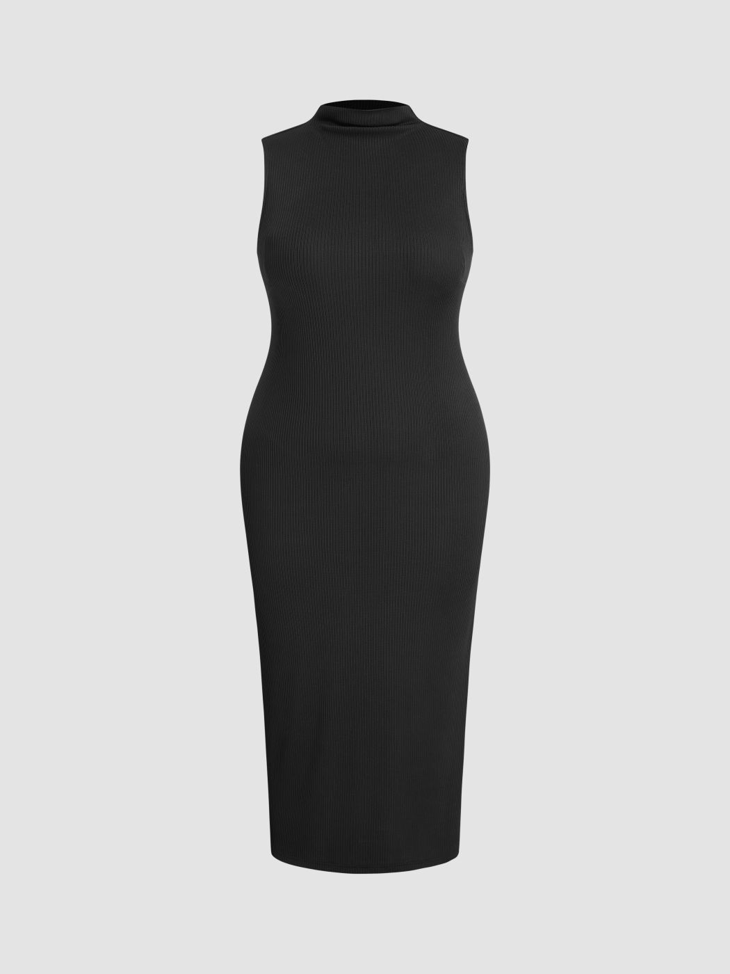 Stand Collar Sleeveless Maxi Dress Curve & Plus