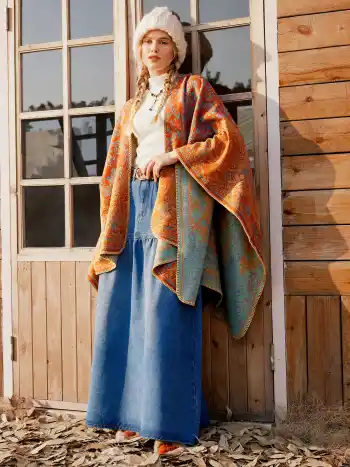 All Over Print Winter Warm Shawl