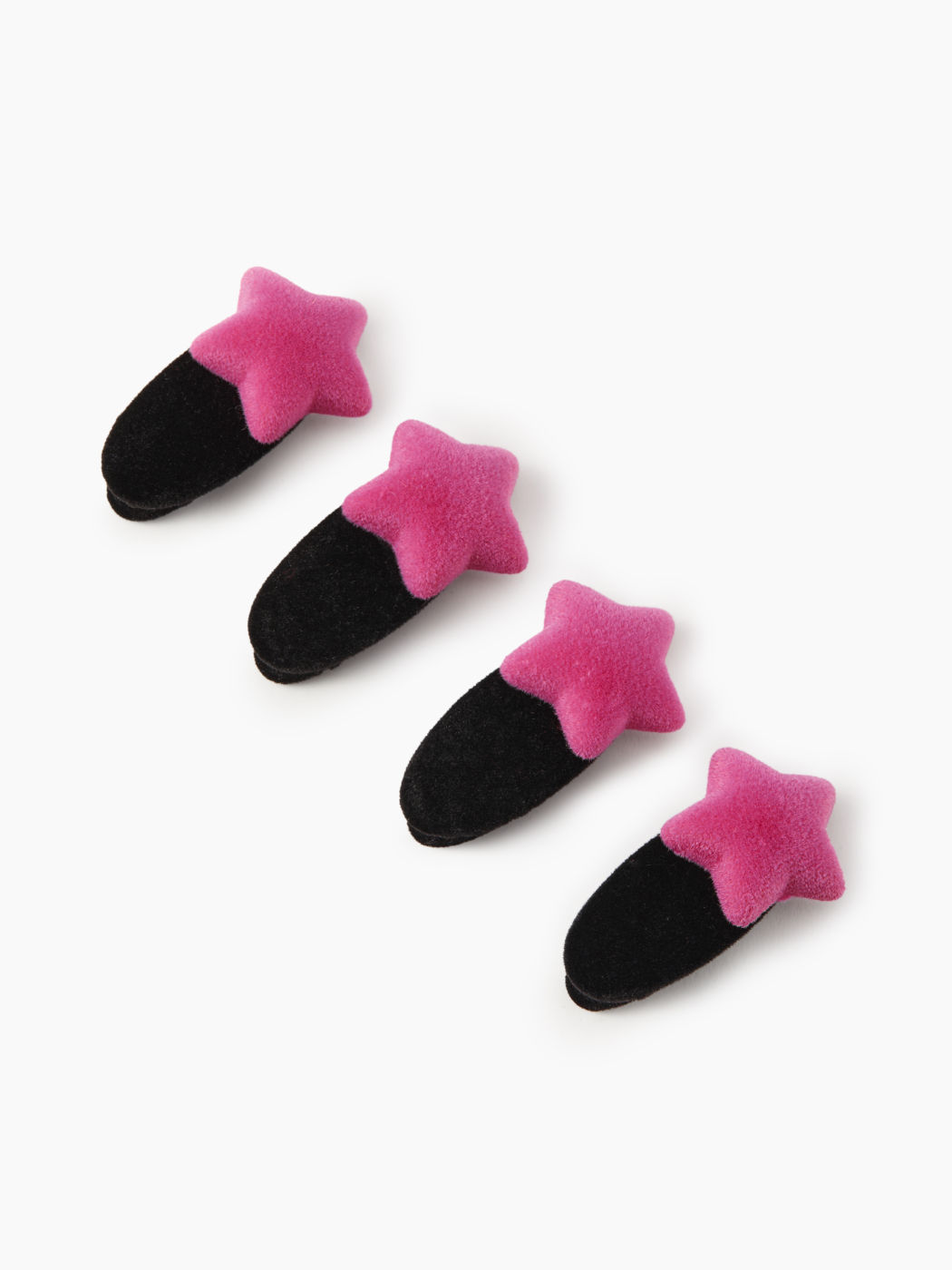 4pcs Fuzzy Star Hair Clips 