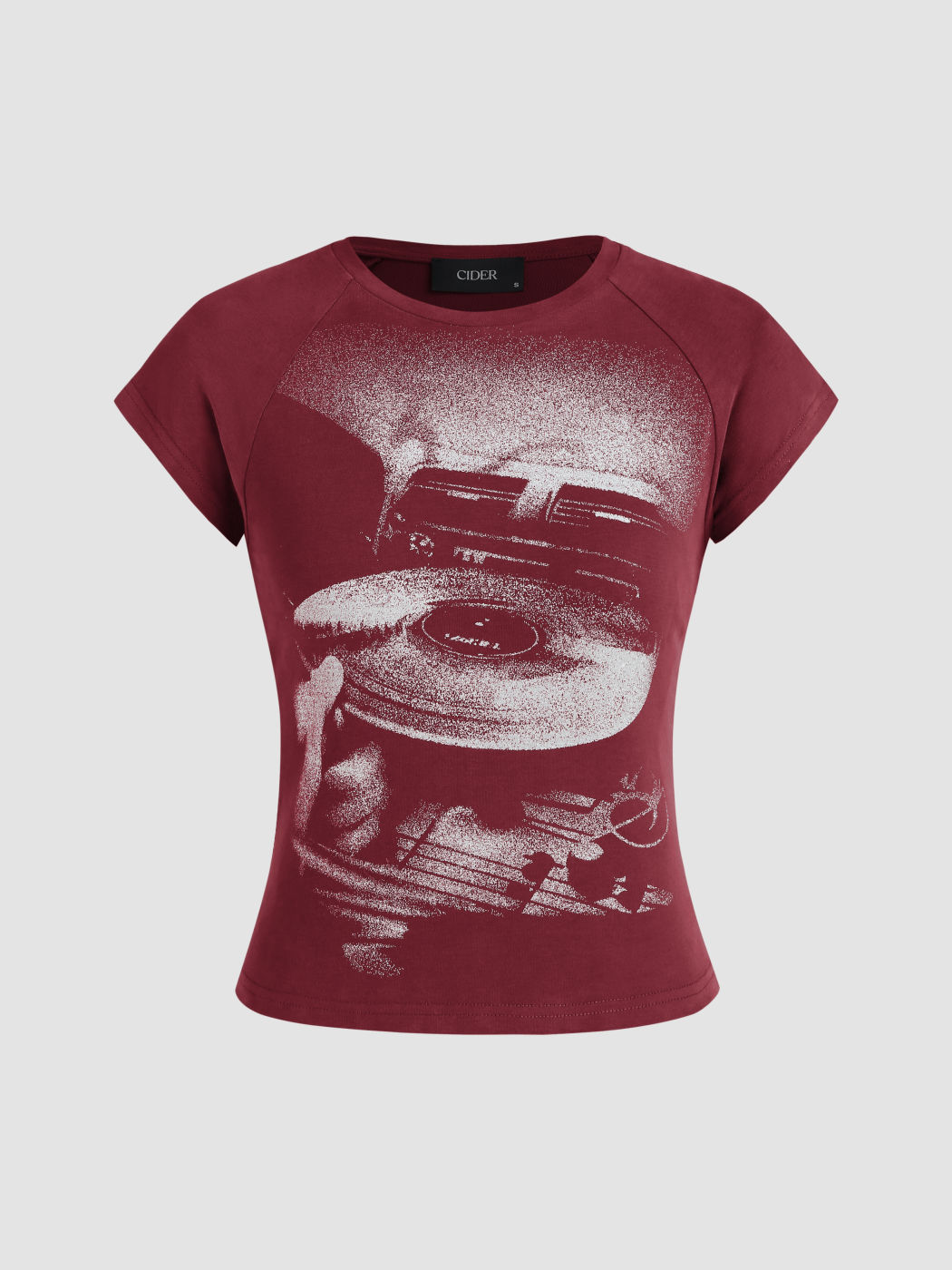 Kurzarm-T-Shirt aus Jersey mit rundem Ausschnitt und Grafik