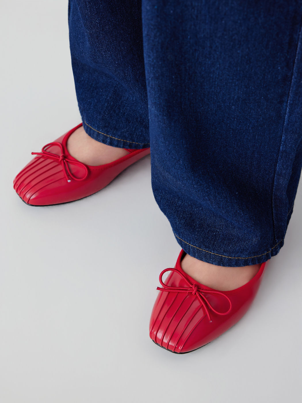 Schleifen-Deko Shell Toe Ballett Mary Jane Flats