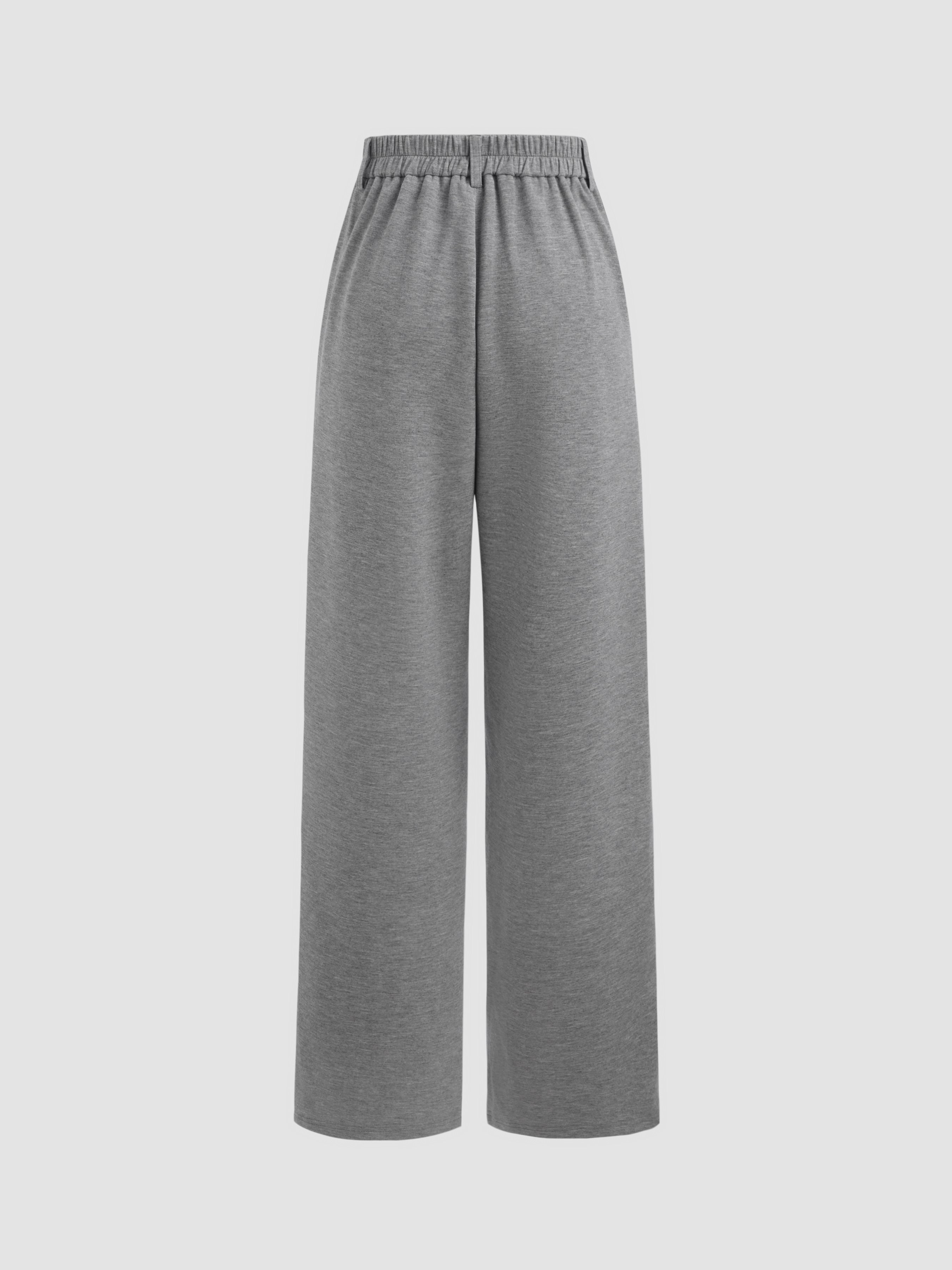 Solid Button Straight Leg Trousers - Cider