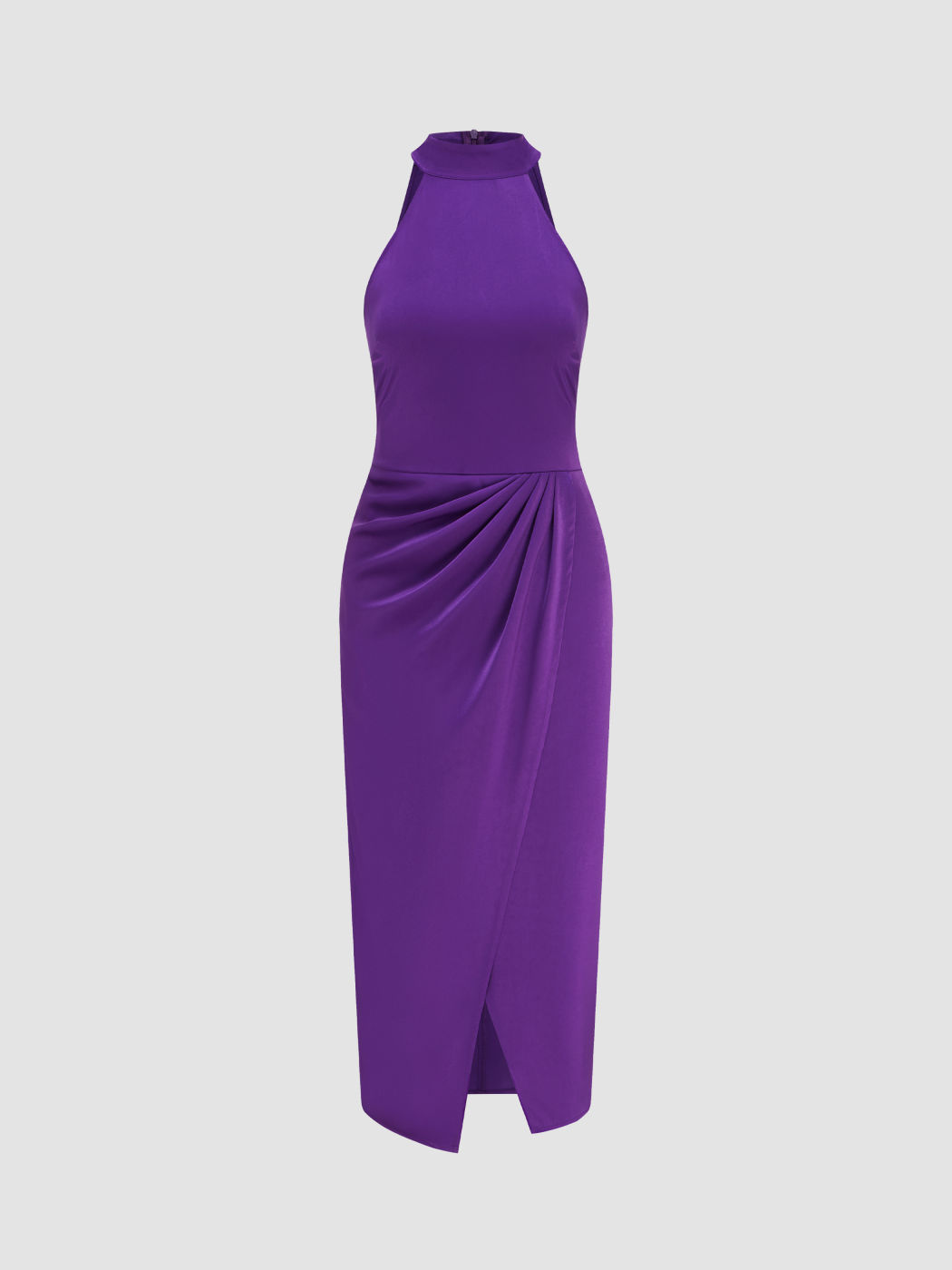  Satin Halter Neck Midikleider