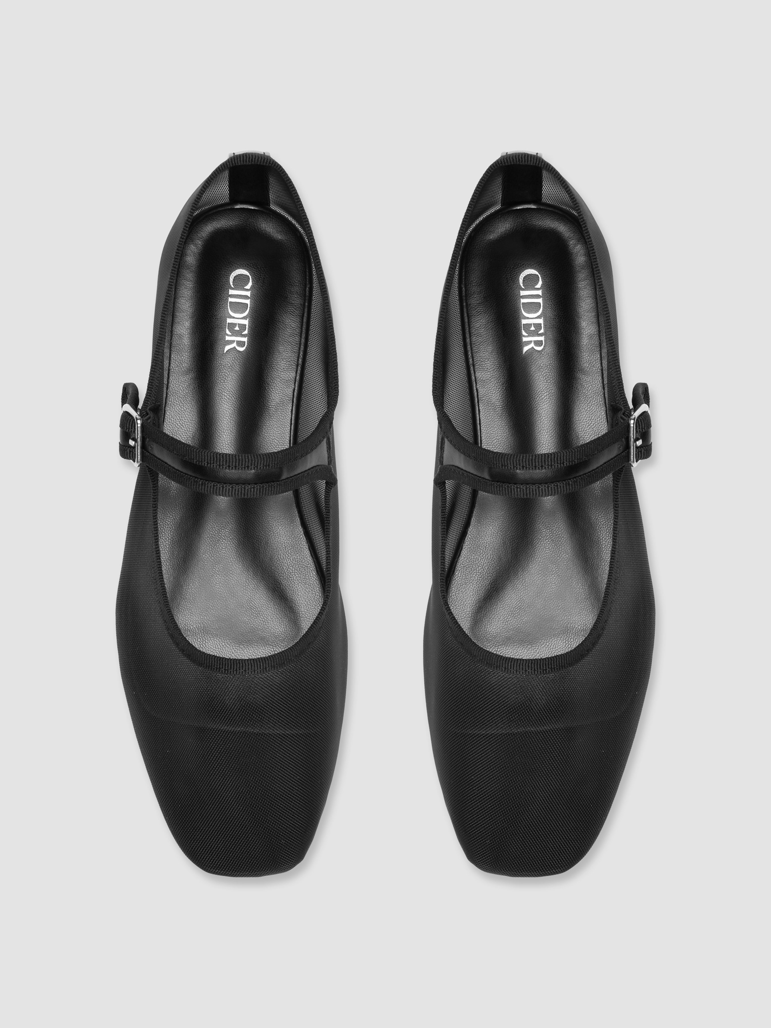 Ballerines Mary Jane CIDER - Bout Carré, Nœud Décoratif - Talon Plat, Cuir Synthétique - Tendance Et Confortable