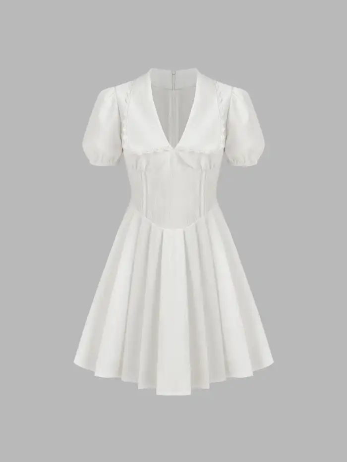 White Dress White Graduation Dresses Sun Dresses Drop Waist Dress