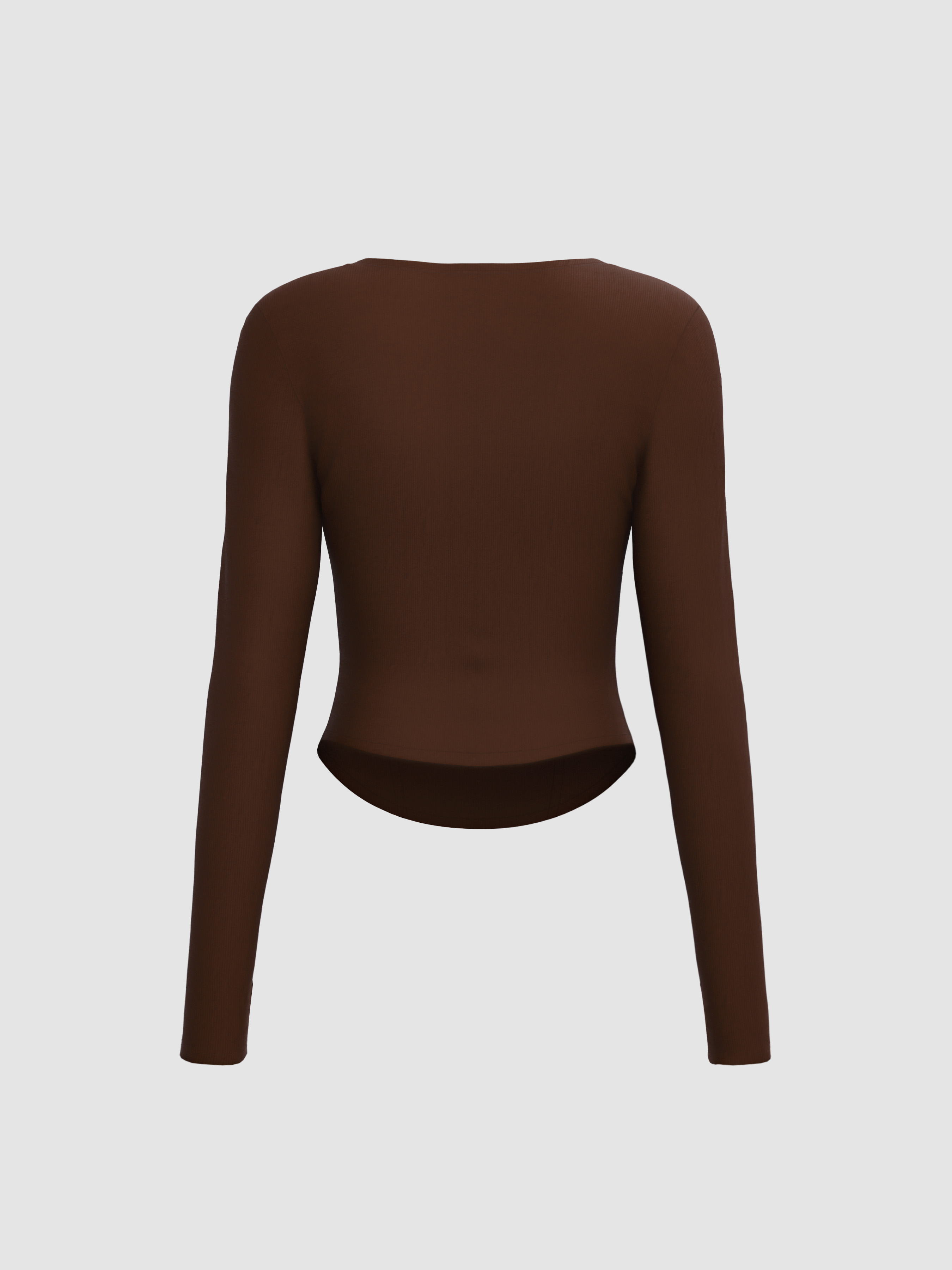 【KOOLOSET】Square neck knit long sleeve Square Neck Long Sleeve - Black Rib – JOAH BROWN®