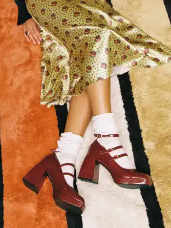 Chaussures Mary Jane à talons épais