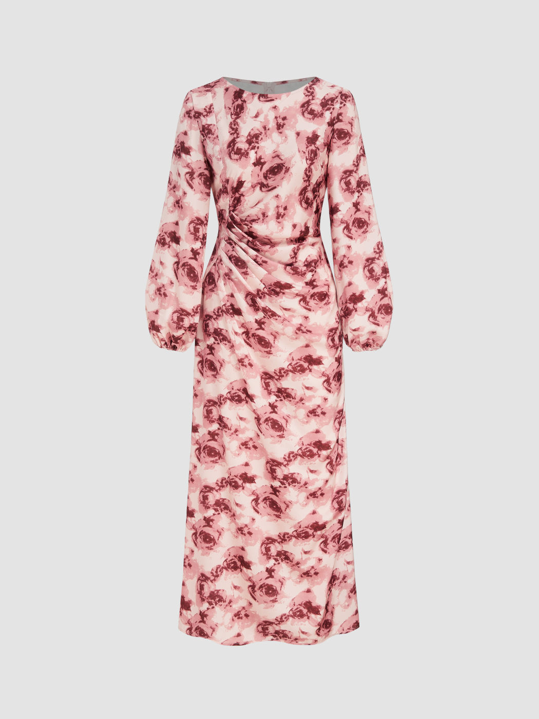 Floral Ruched Maxi Dress