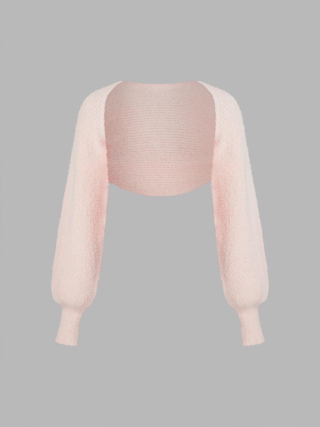 Knit Bowknot Tube Top With Crop Shrug