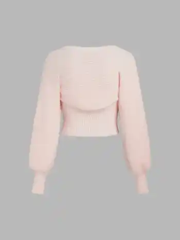 Knit Bowknot Tube Top With Crop Shrug