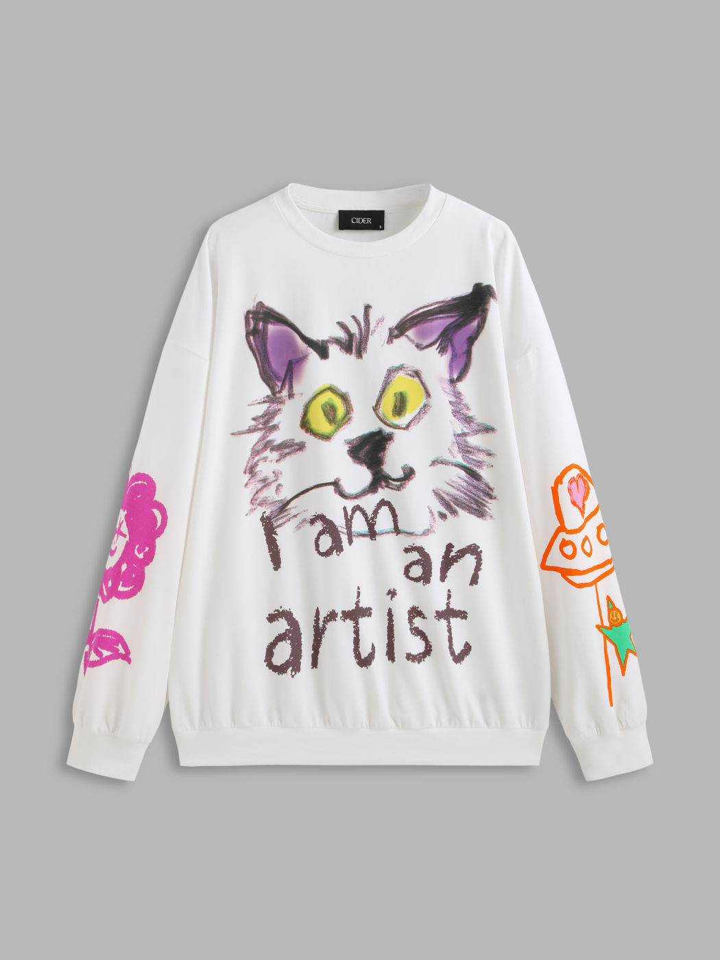  Ich Bin Ein Künstler Katzen Grafik Sweatshirt