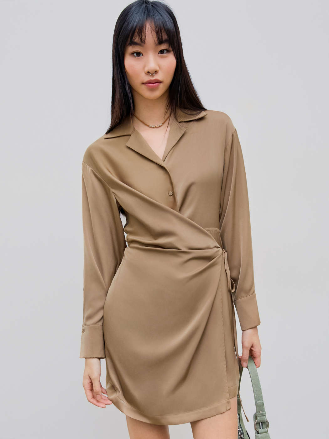 white christmas dresses Cecilia Satin Mini Dress