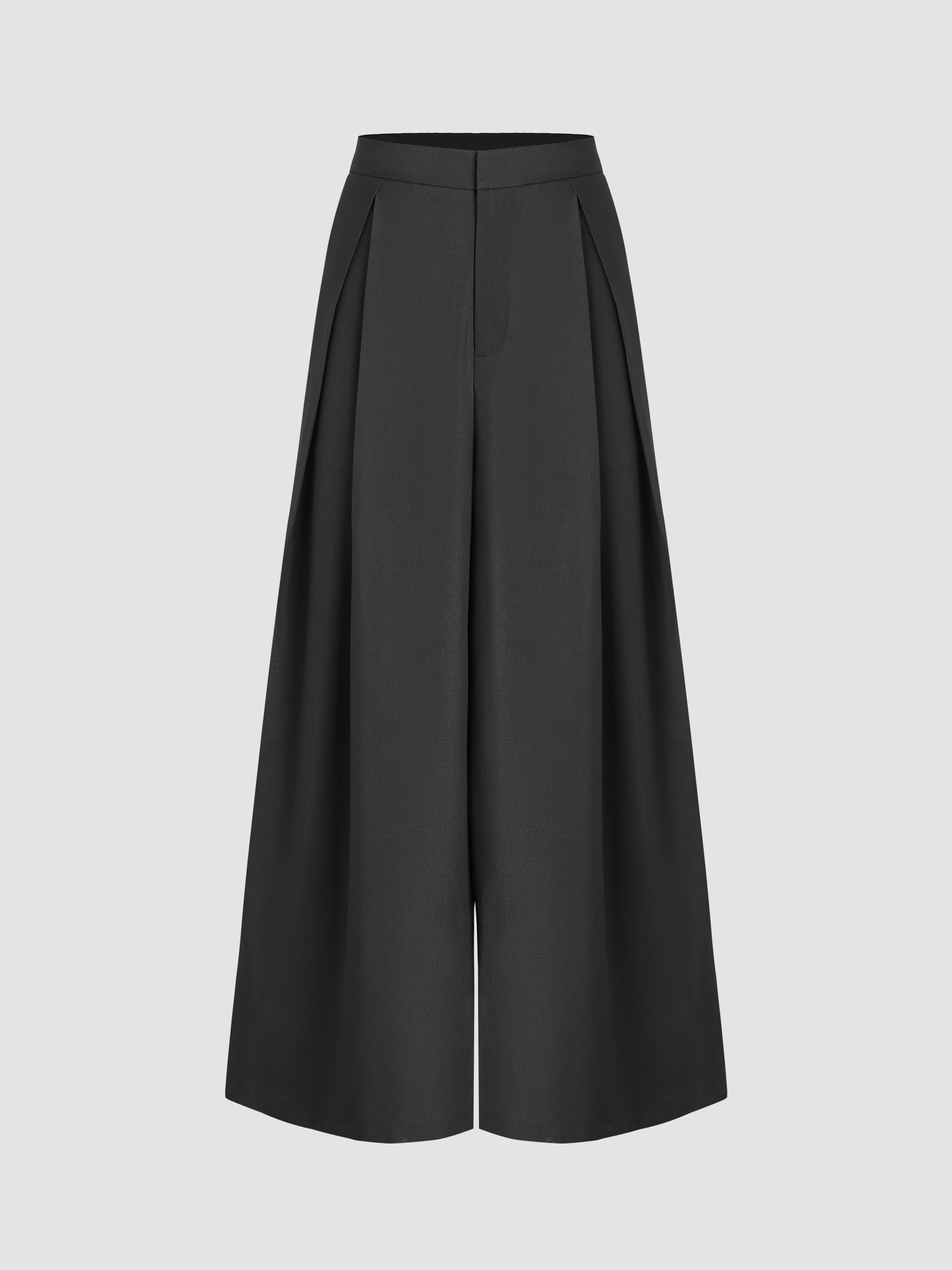 織布 ミッドライズポケットソリッドワイドパンツ For 仕事