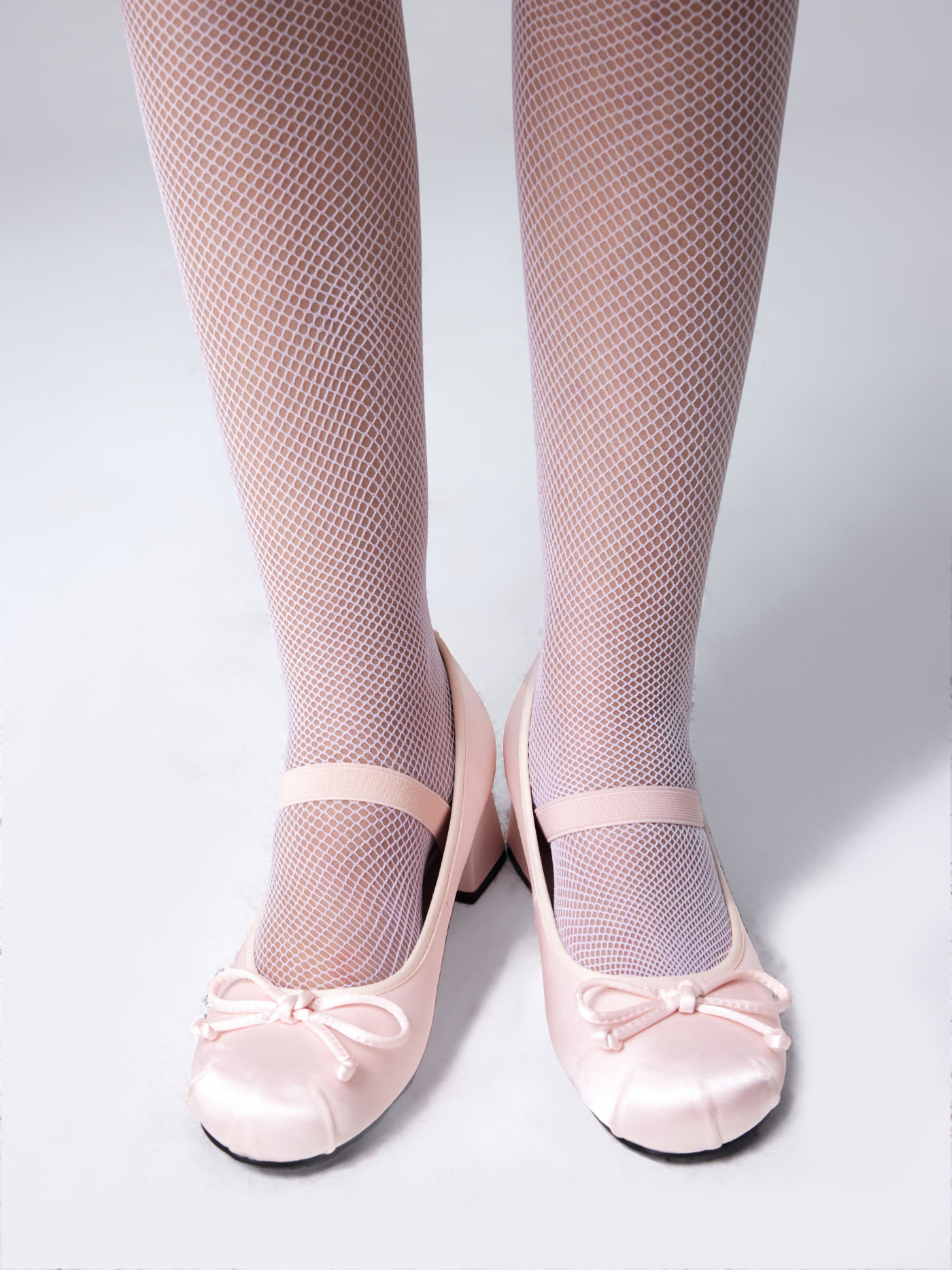 Chaussures Mary Jane à talons en satin décorées d'un nœud