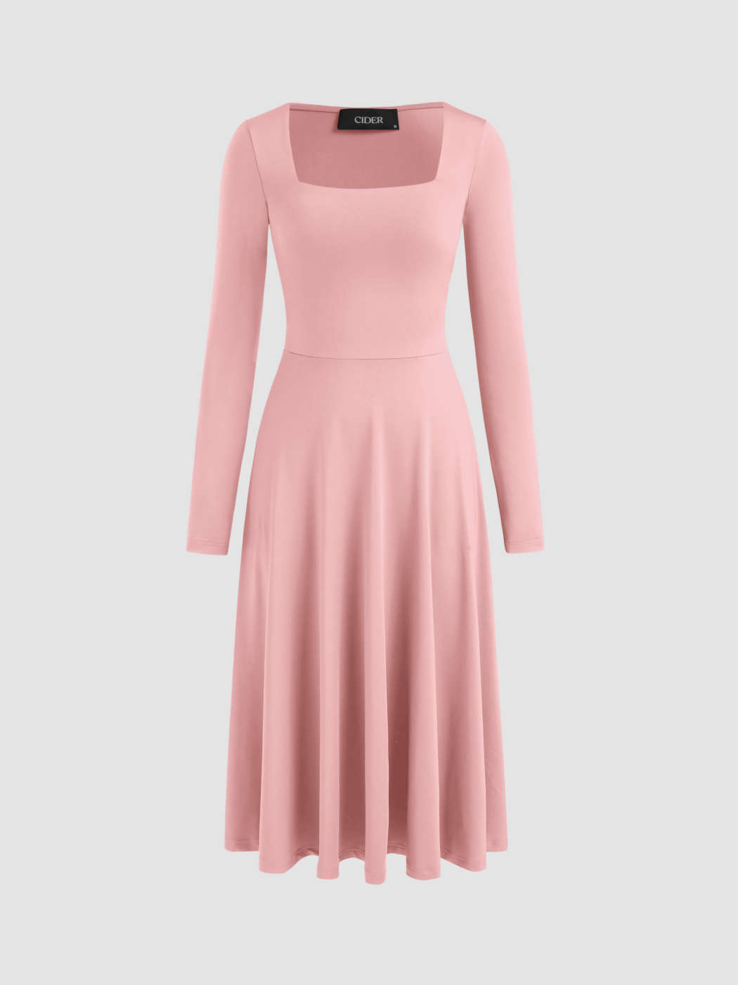 Graduation Dress Grad Dresses Knit Fabric Square Neck Solid Ruffle