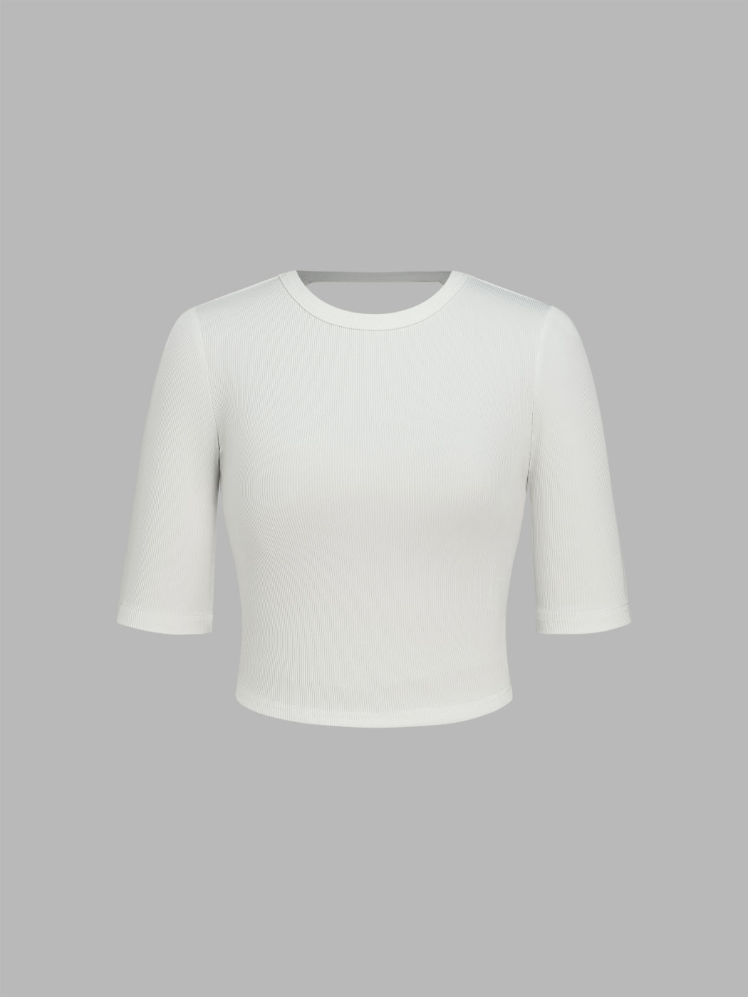 Round Neck Backless Short Sleeve Top