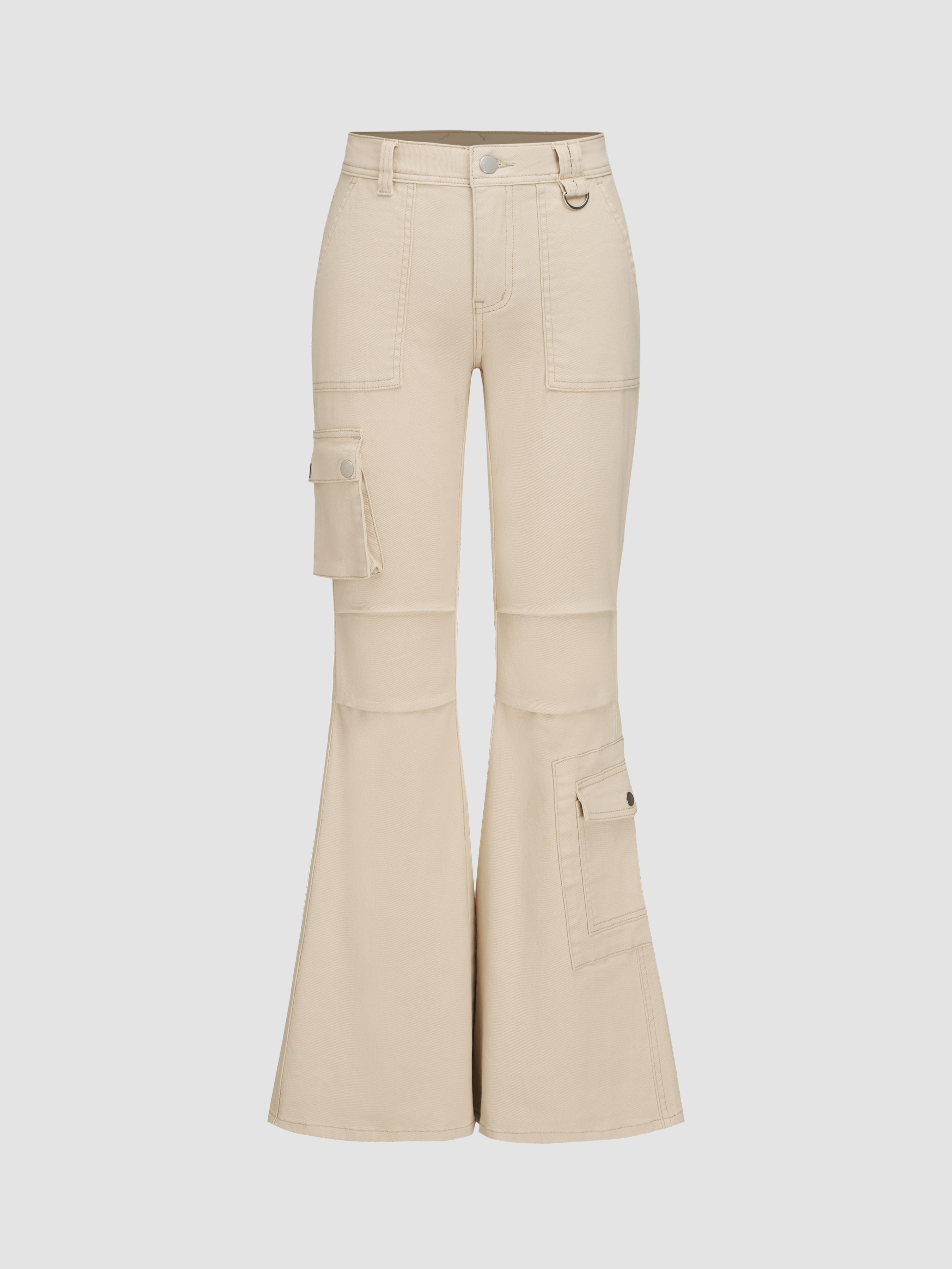 【2plan】Slasher wide cargo curve denim Final Sale Plus Size Ruched Cargo Pants in Denim – Chic And