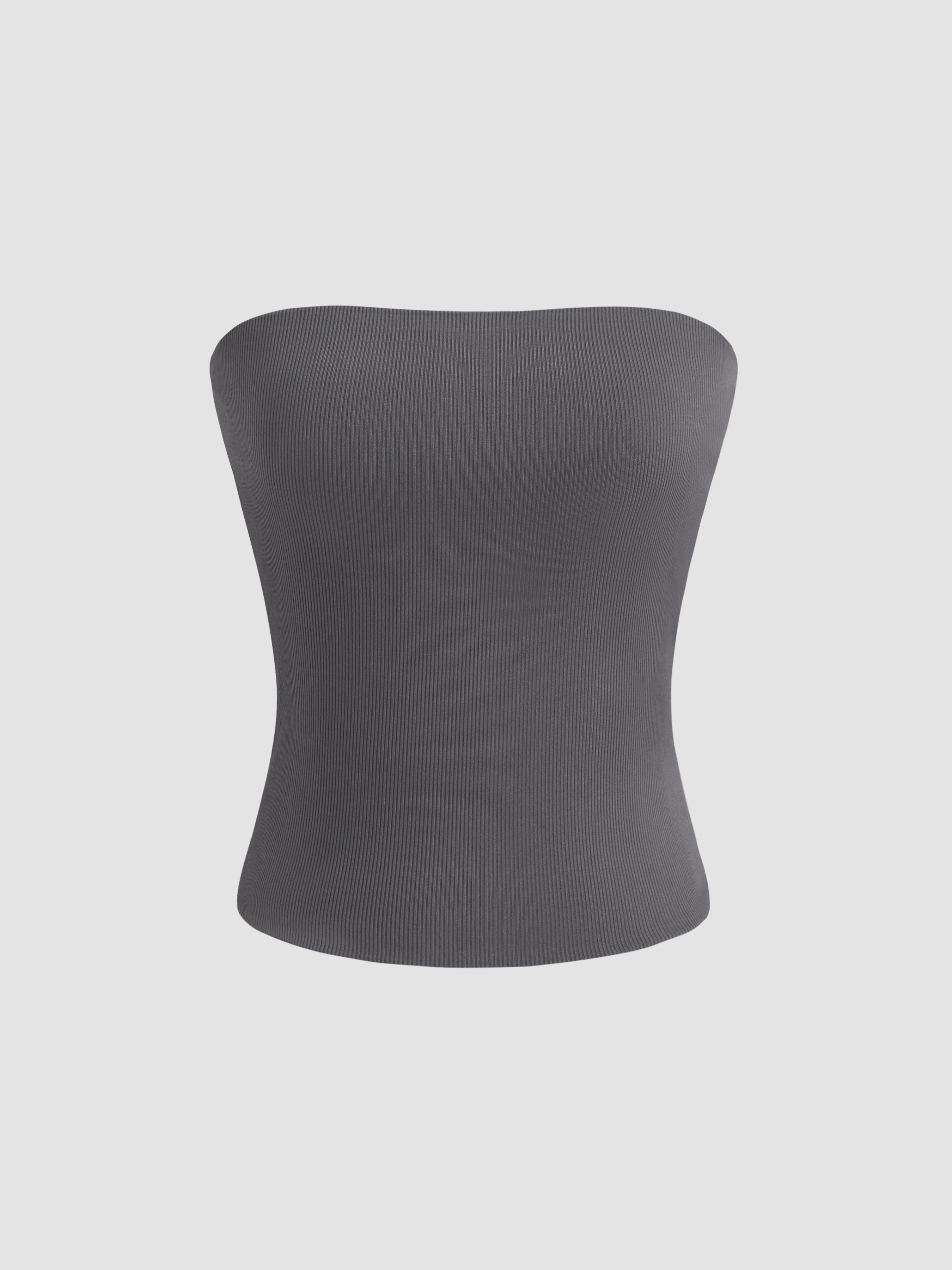 Jersey Jersey Solid Two Way Tube Crop Top For Date