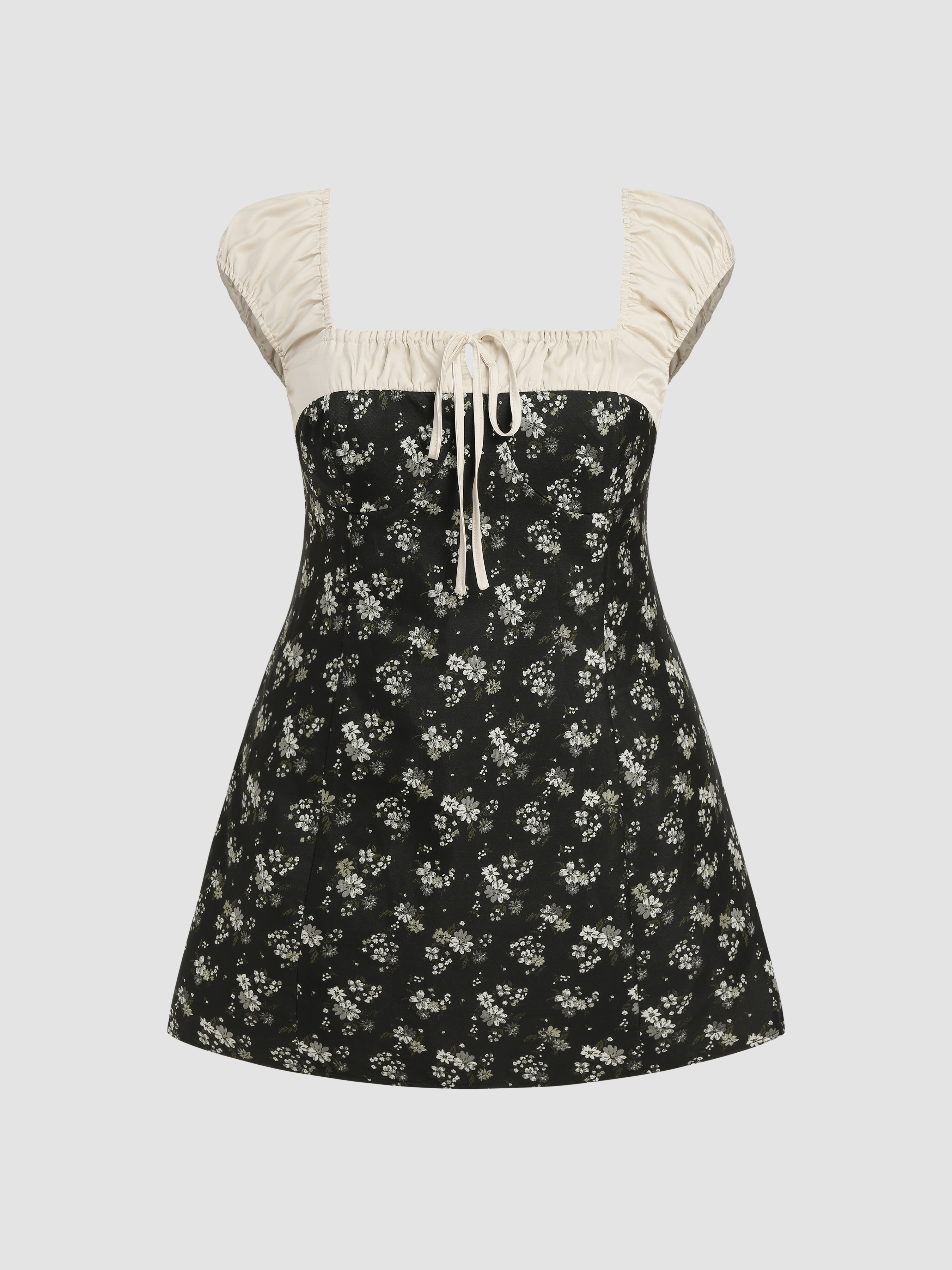 knee length dresses for ladies Sparking Inspiration Yellow Floral Jacquard Sleeveless Mini Dress