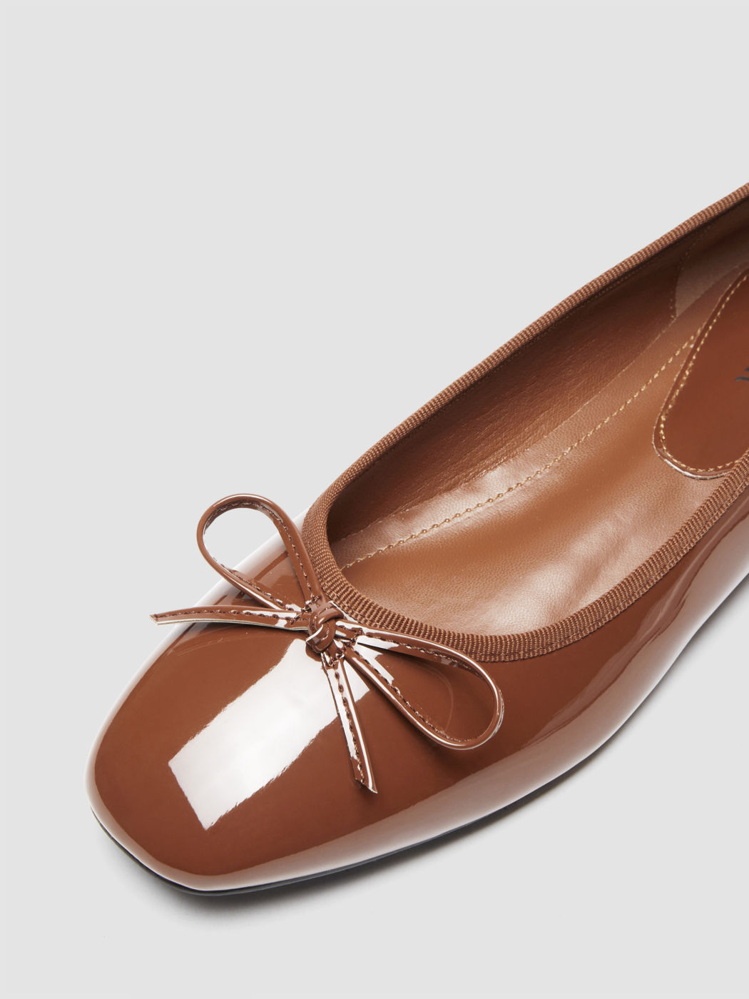 Ballet Mary Jane Flats mit Schleifendekor und quadratischem Absatz