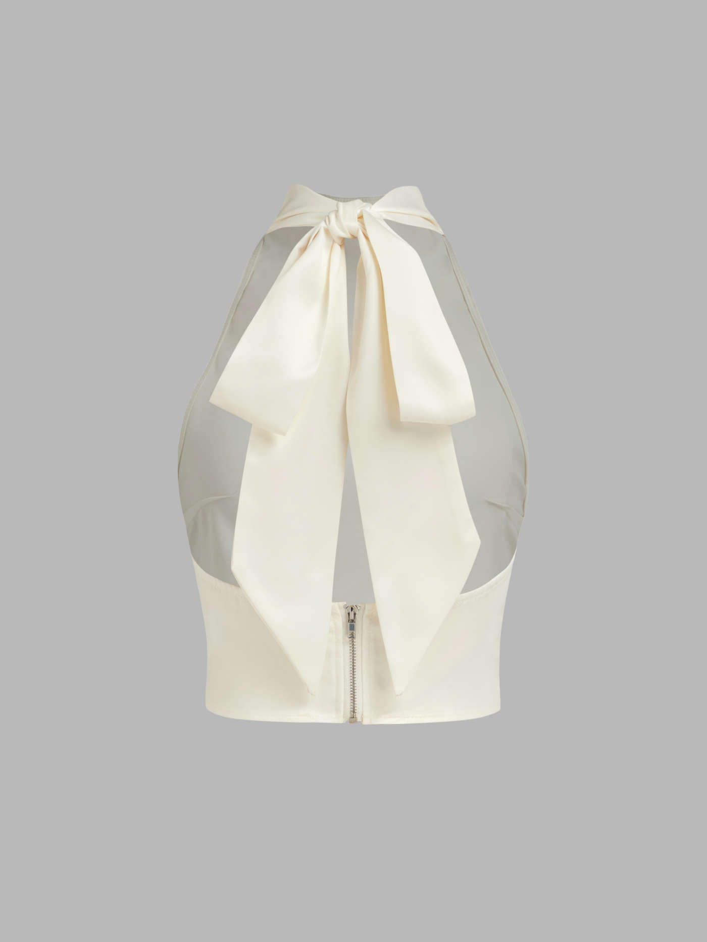 Tie Back Halter Solid Crop Top